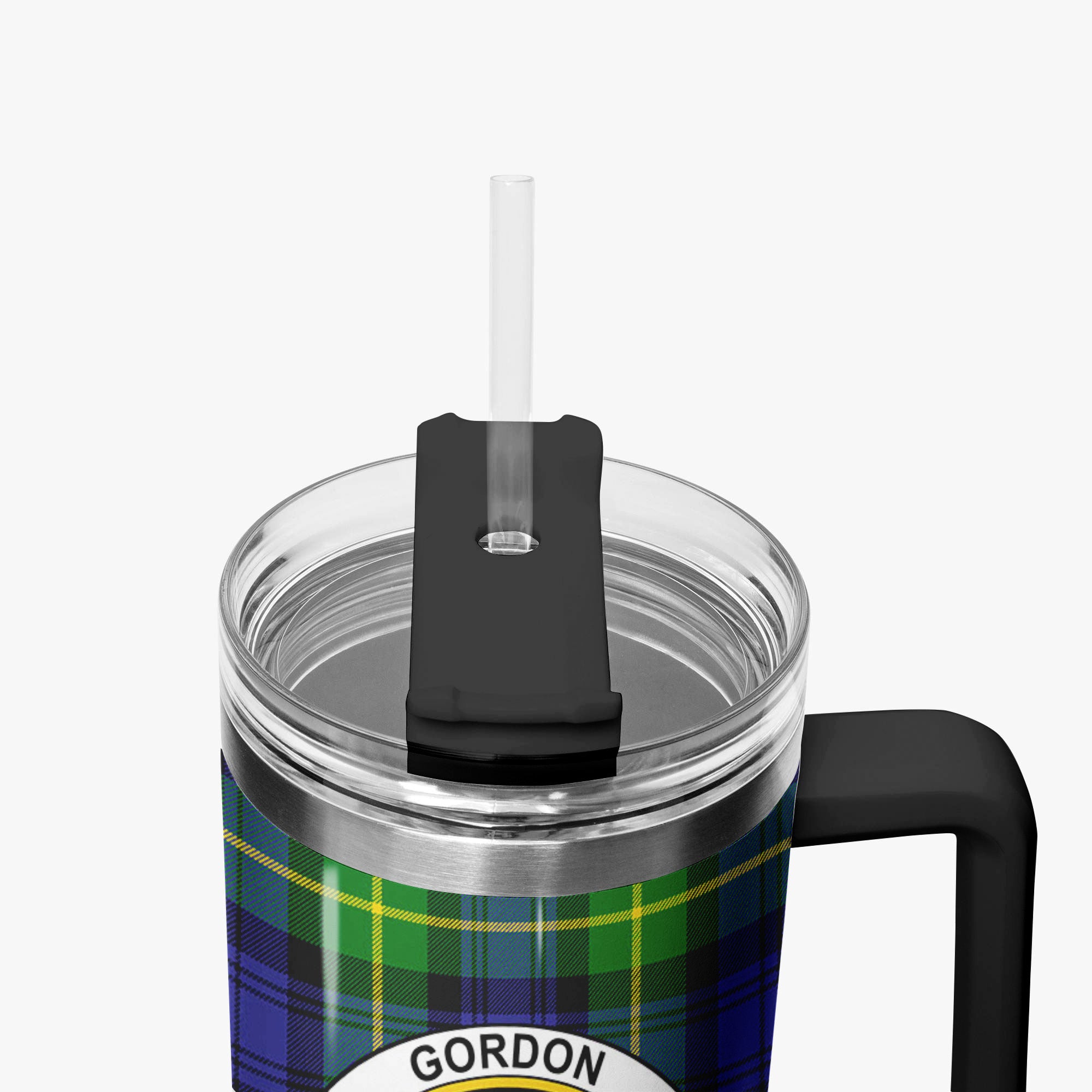 Gordon Modern Tartan Crest 40 oz Insulated Tumbler with Handle