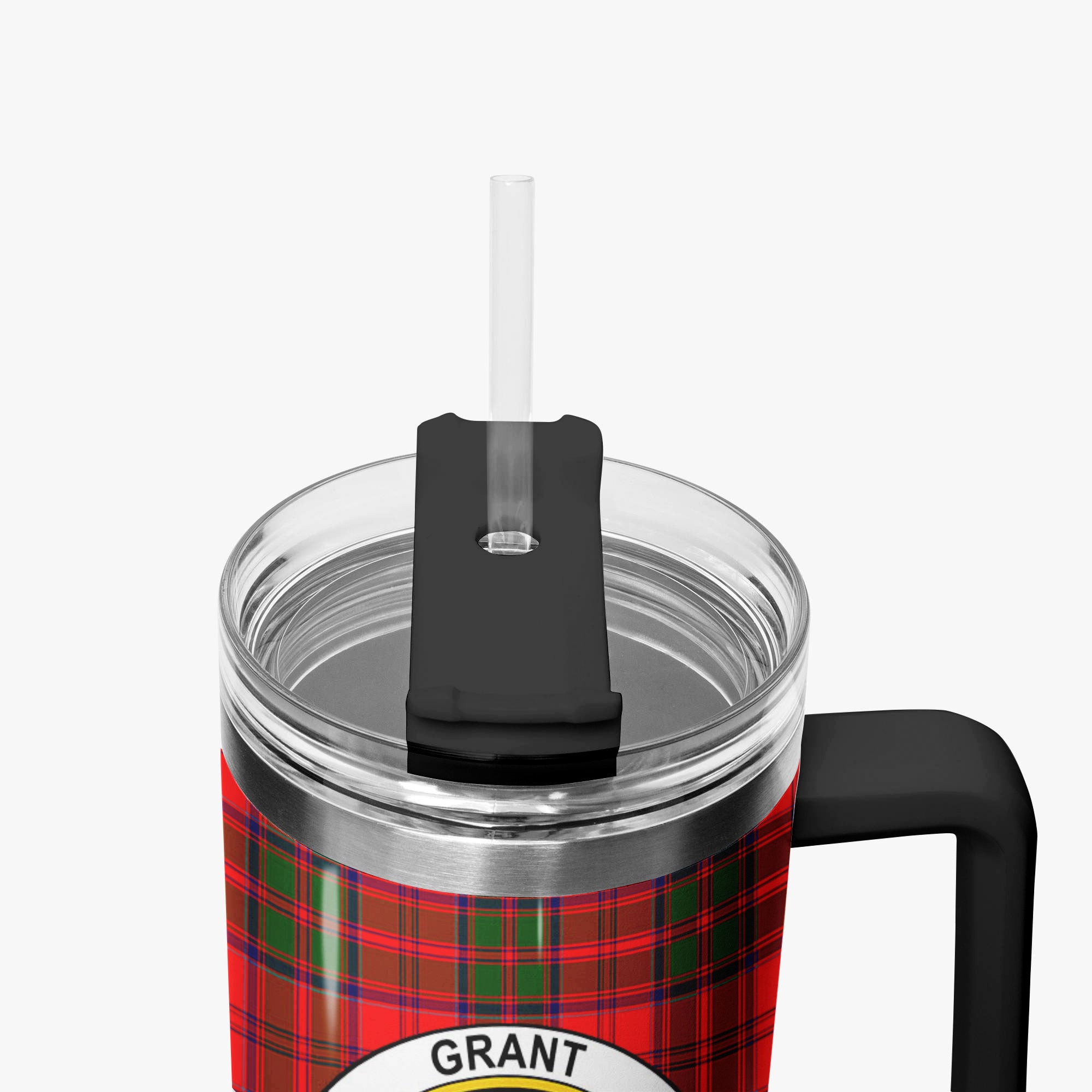 Grant Modern Tartan Crest 40 oz Insulated Tumbler with Handle