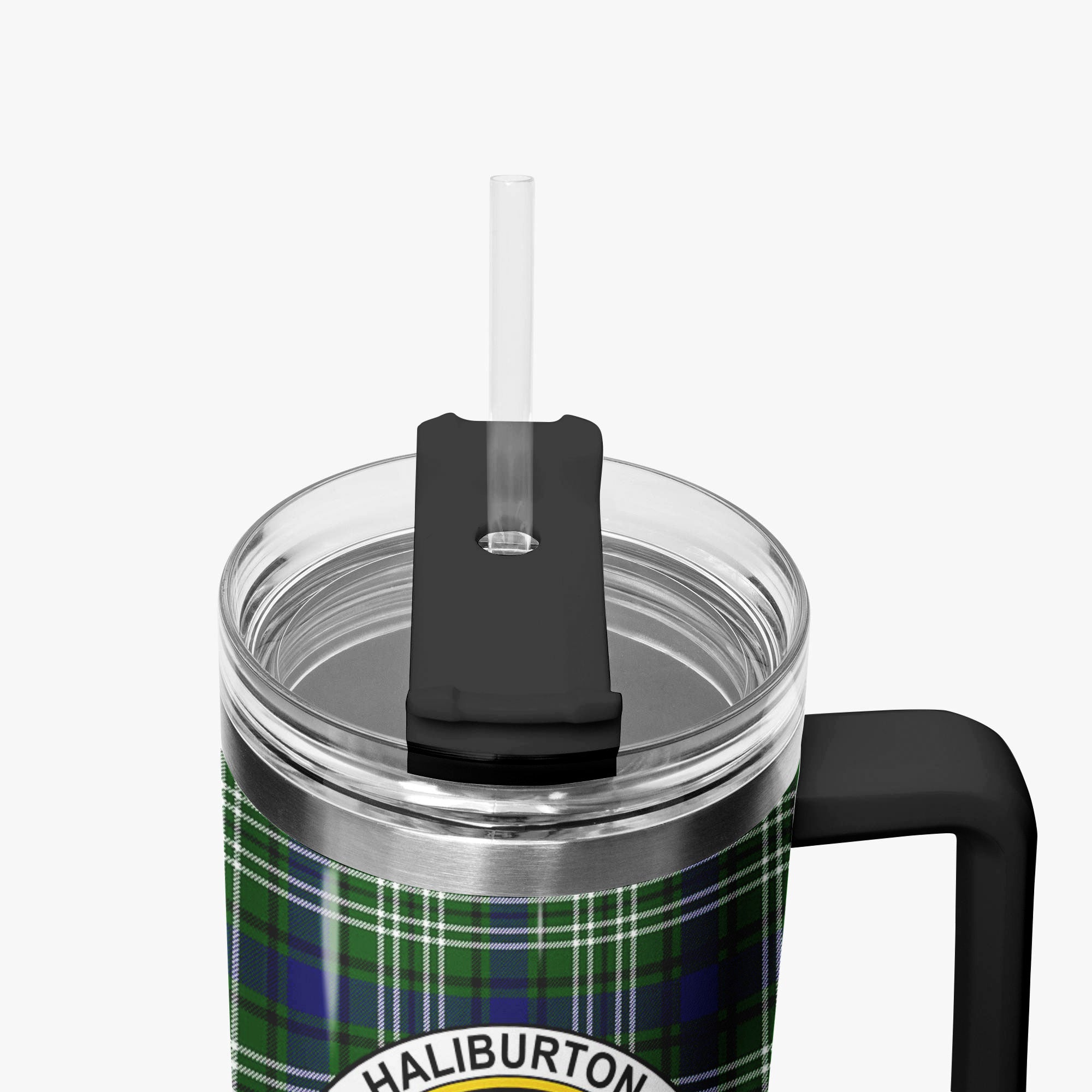 Haliburton Tartan Crest 40 oz Insulated Tumbler with Handle