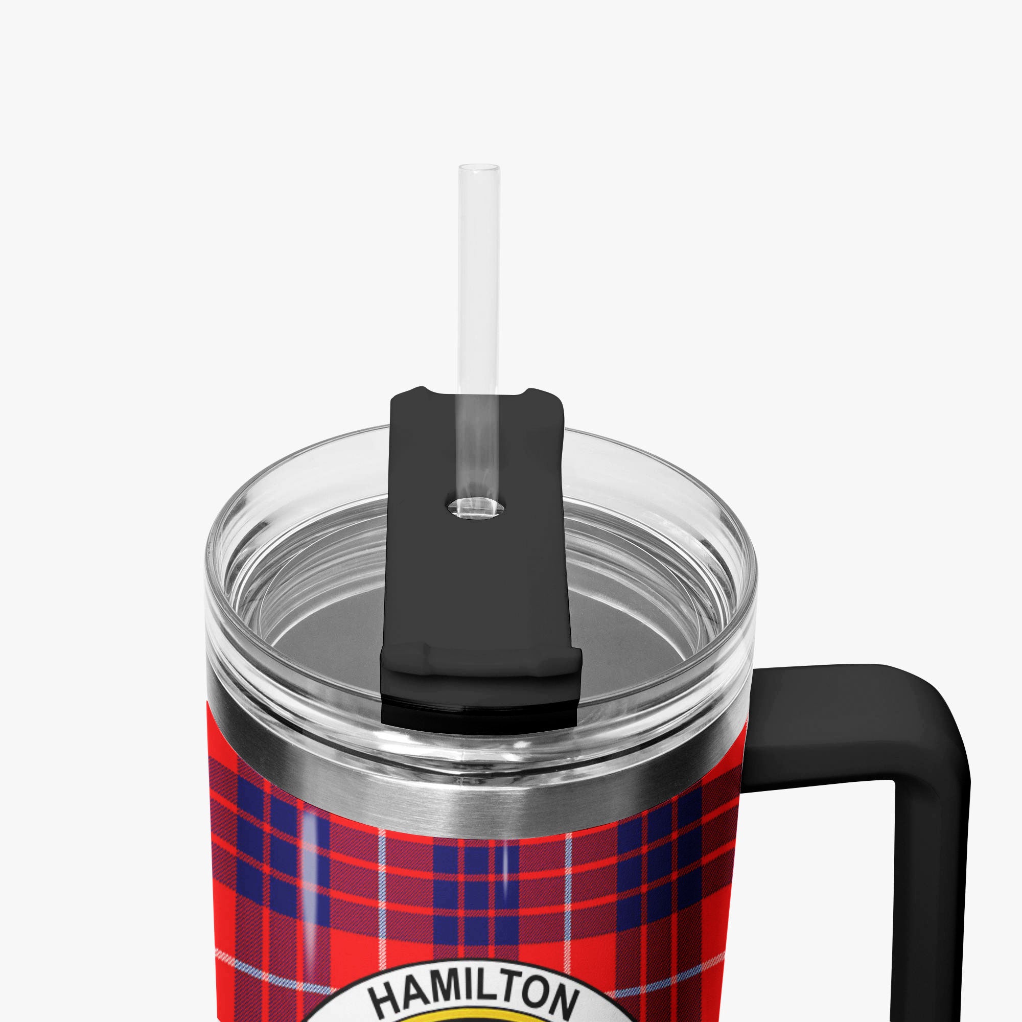 Hamilton Modern Tartan Crest 40 oz Insulated Tumbler with Handle