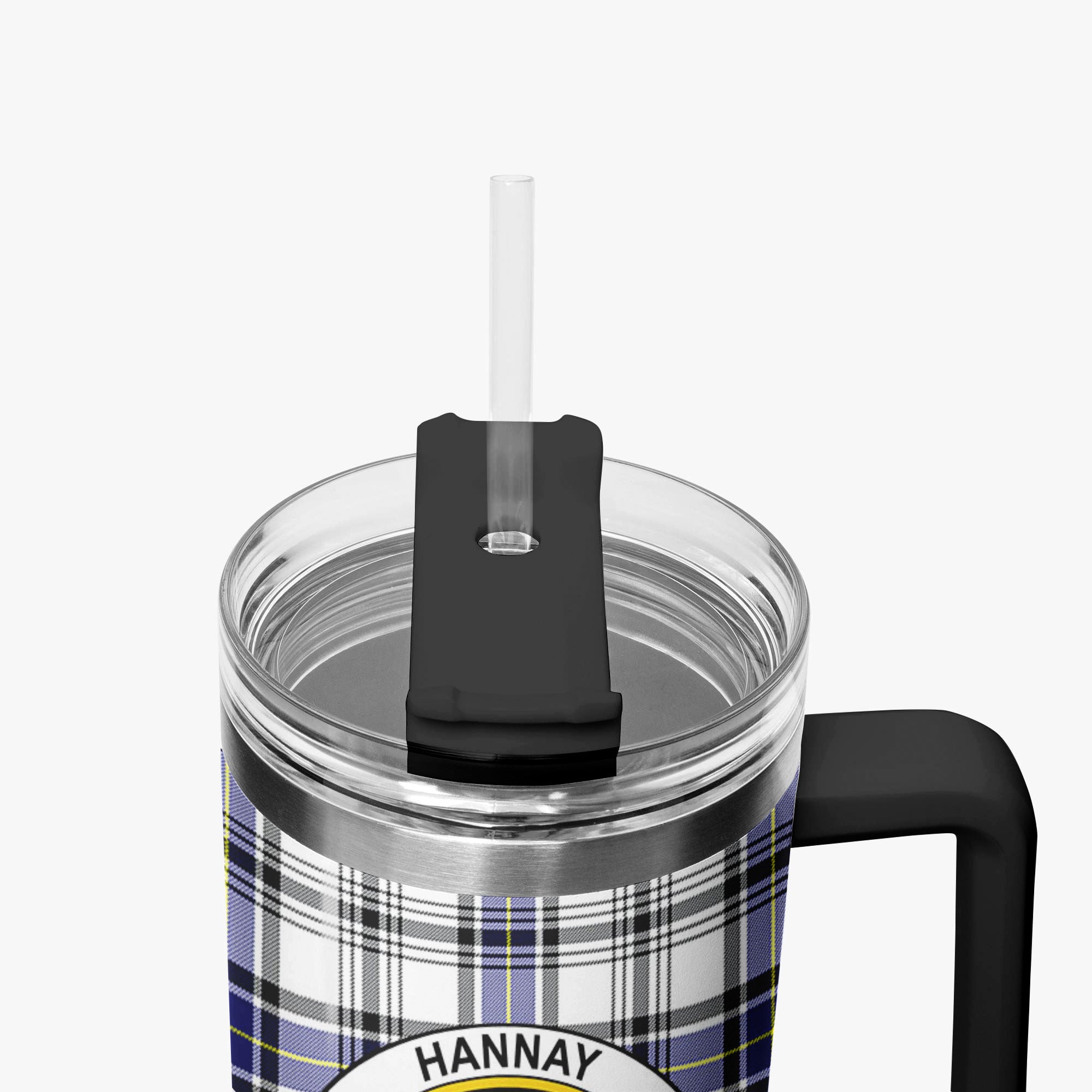 Hannay Modern Tartan Crest 40 oz Insulated Tumbler with Handle