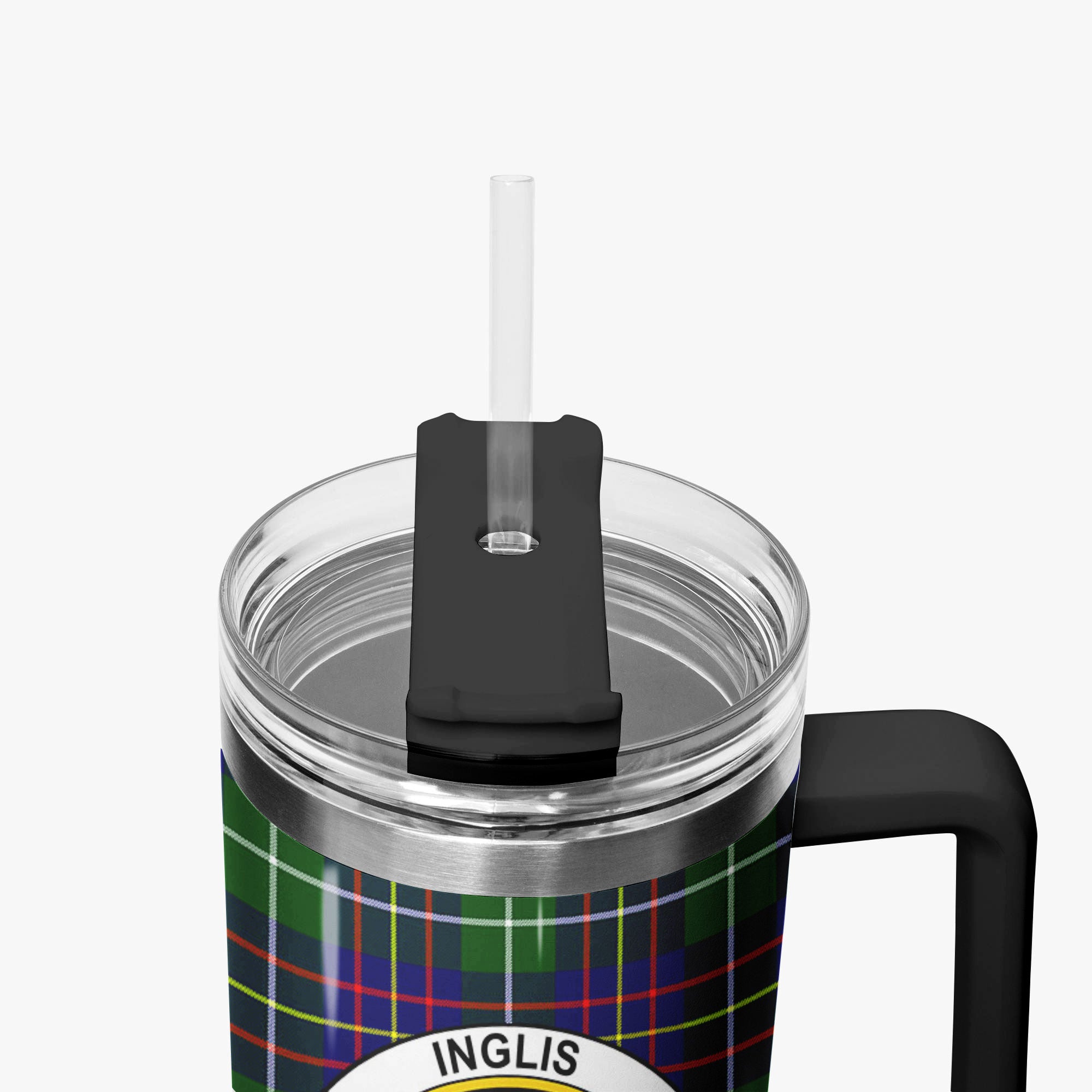 Inglis Modern Tartan Crest 40 oz Insulated Tumbler with Handle