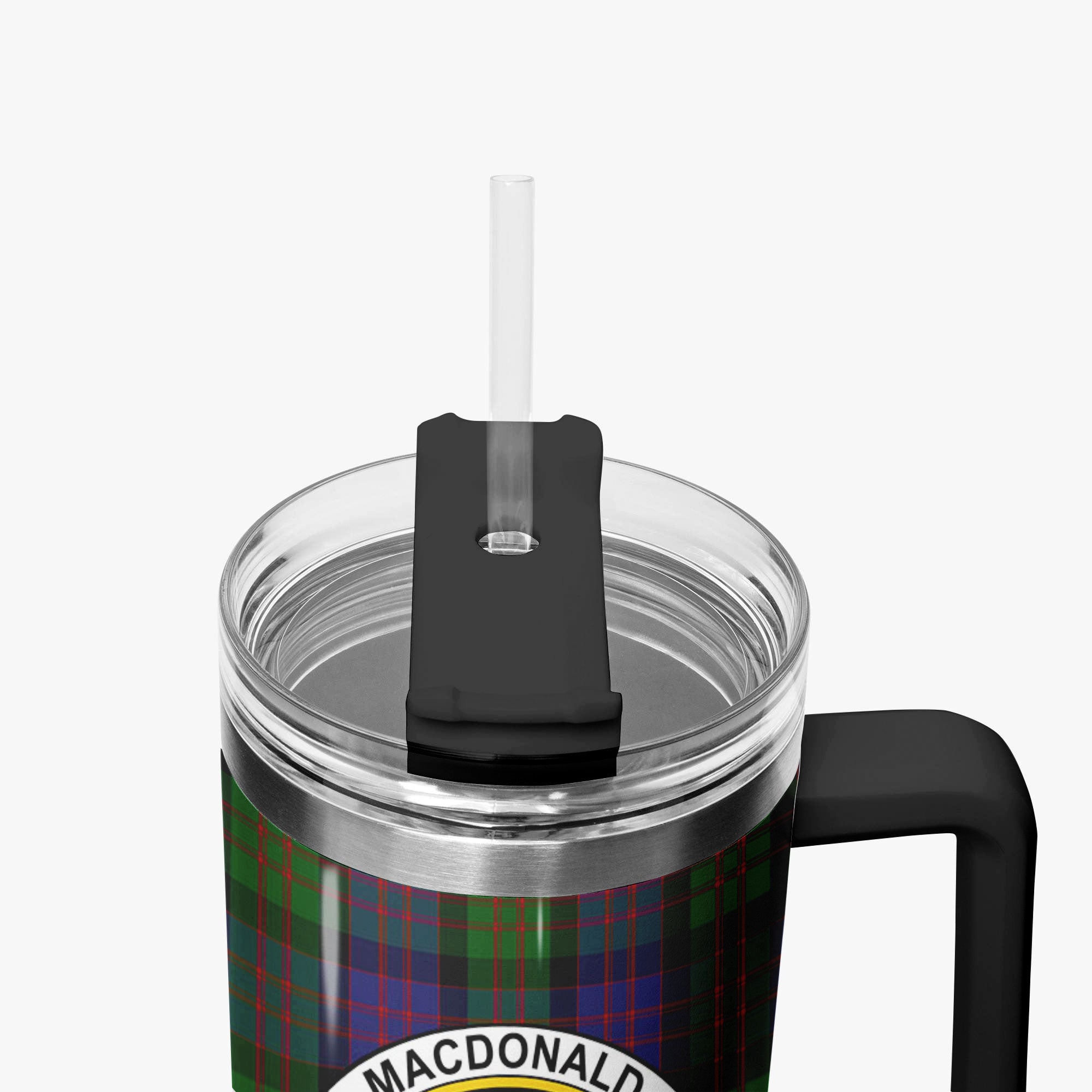 MacDonald Tartan Crest 40 oz Insulated Tumbler with Handle