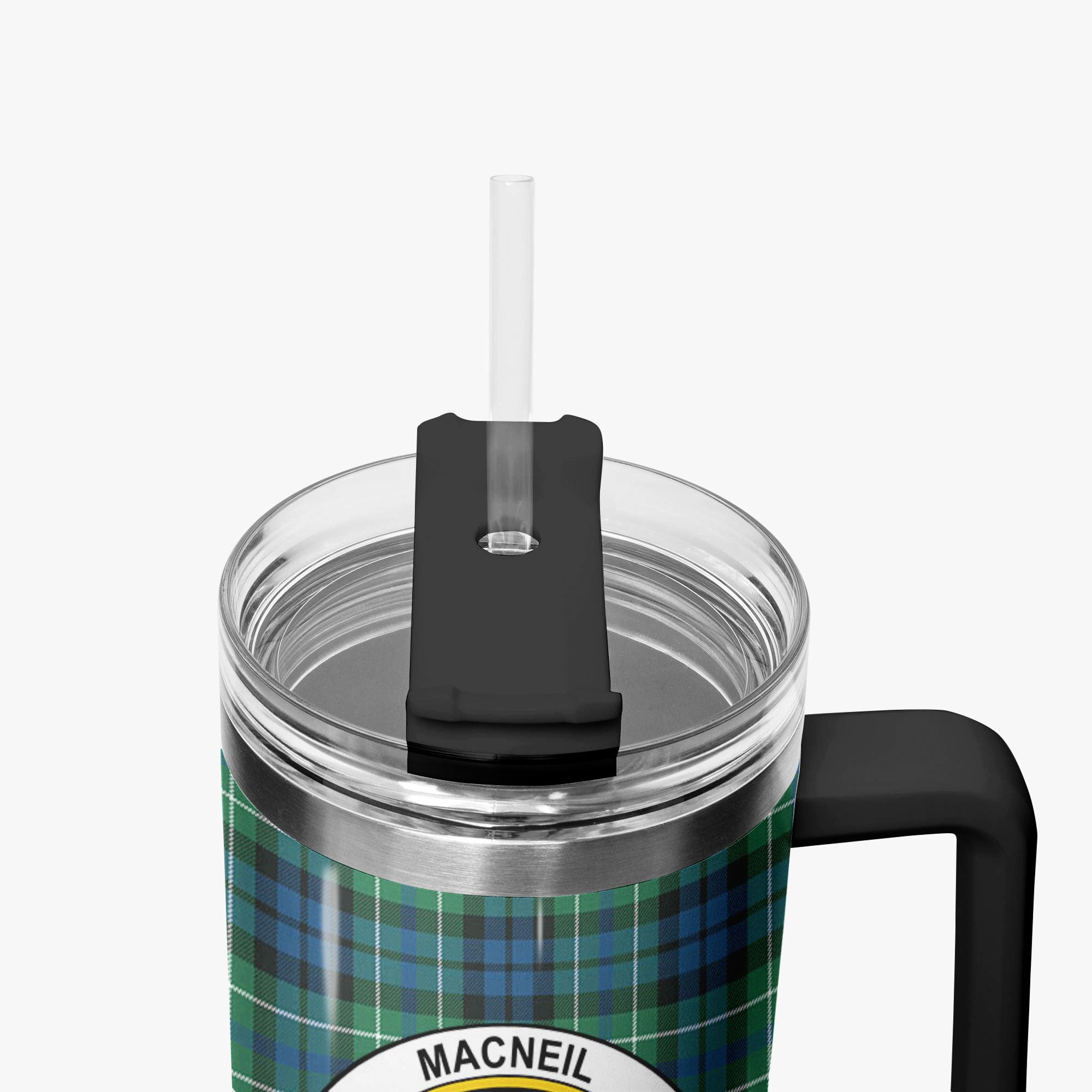 MacNeil of Colonsay Ancient Tartan Crest 40 oz Insulated Tumbler with Handle