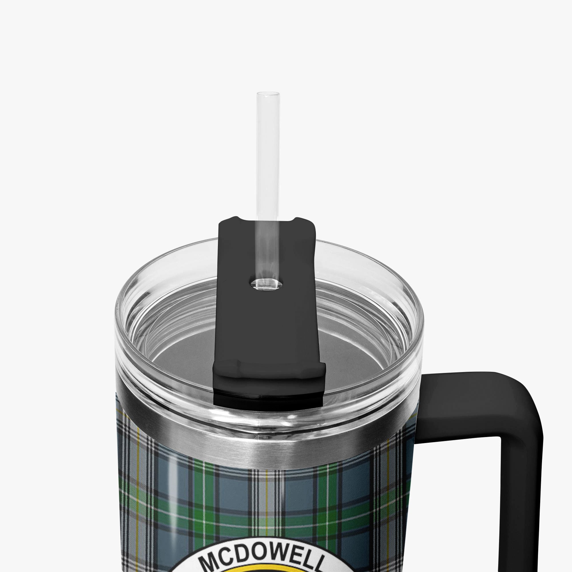 McDowell (MacDowell) Tartan Crest 40 oz Insulated Tumbler with Handle