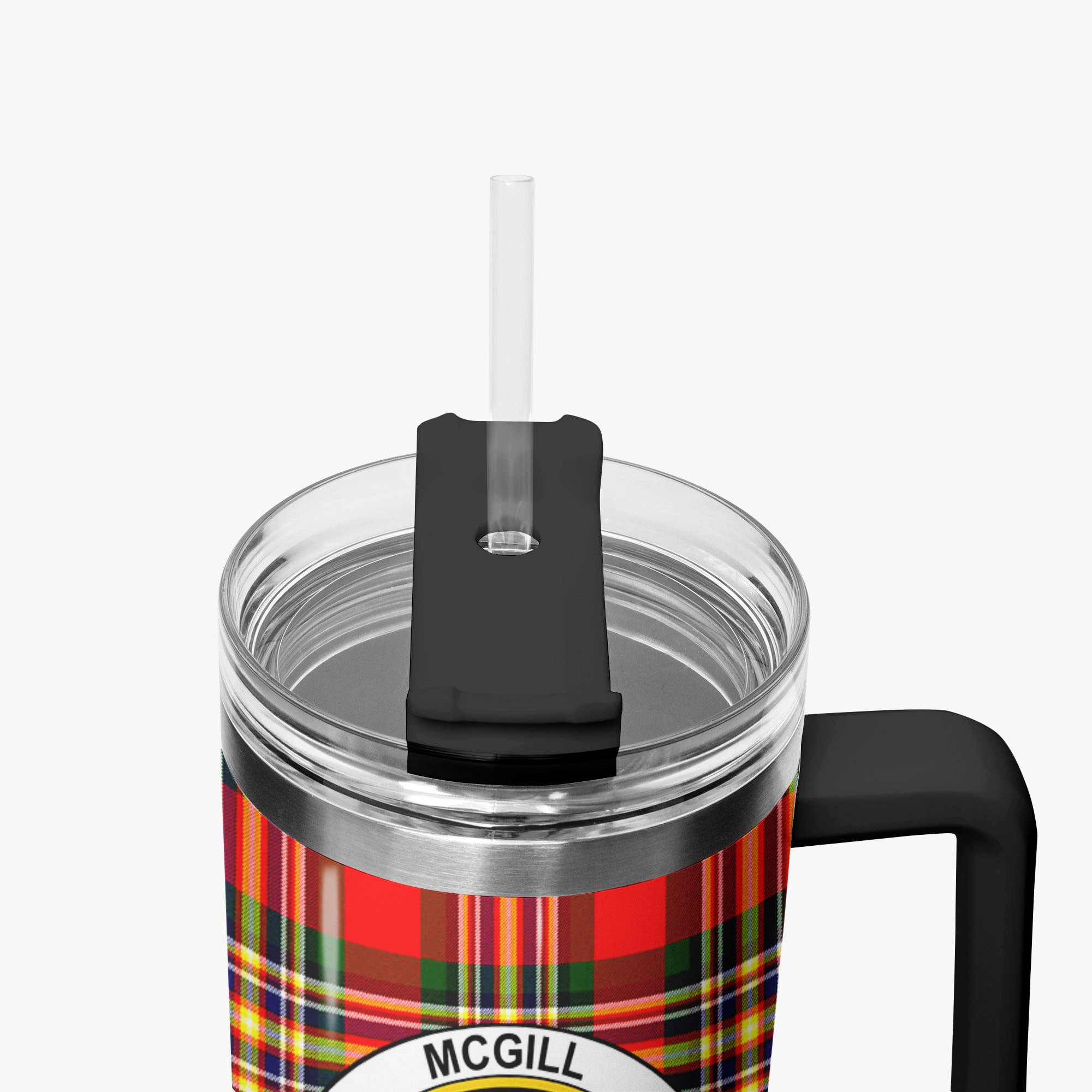 McGill Modern Tartan Crest 40 oz Insulated Tumbler with Handle