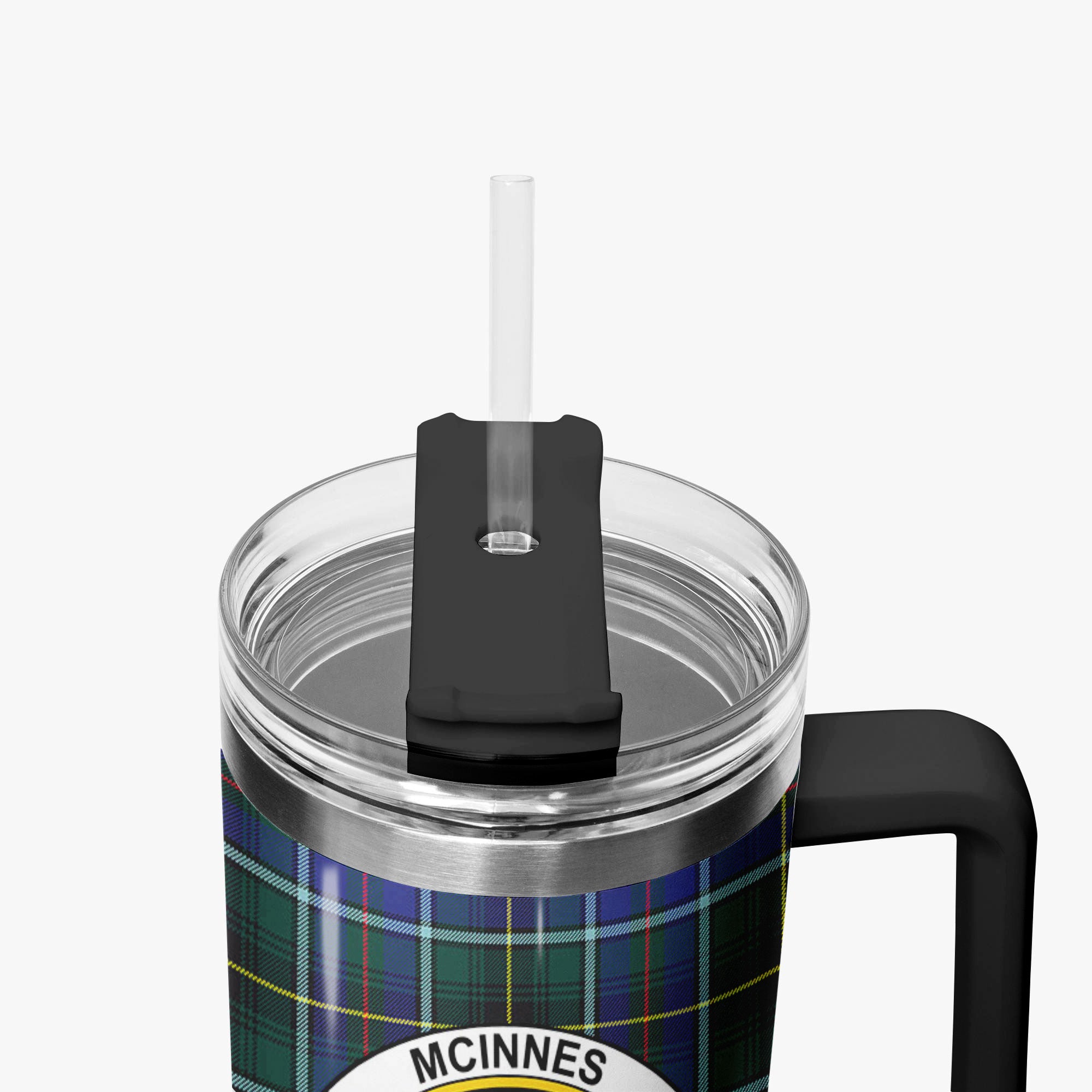 McInnes Modern Tartan Crest 40 oz Insulated Tumbler with Handle