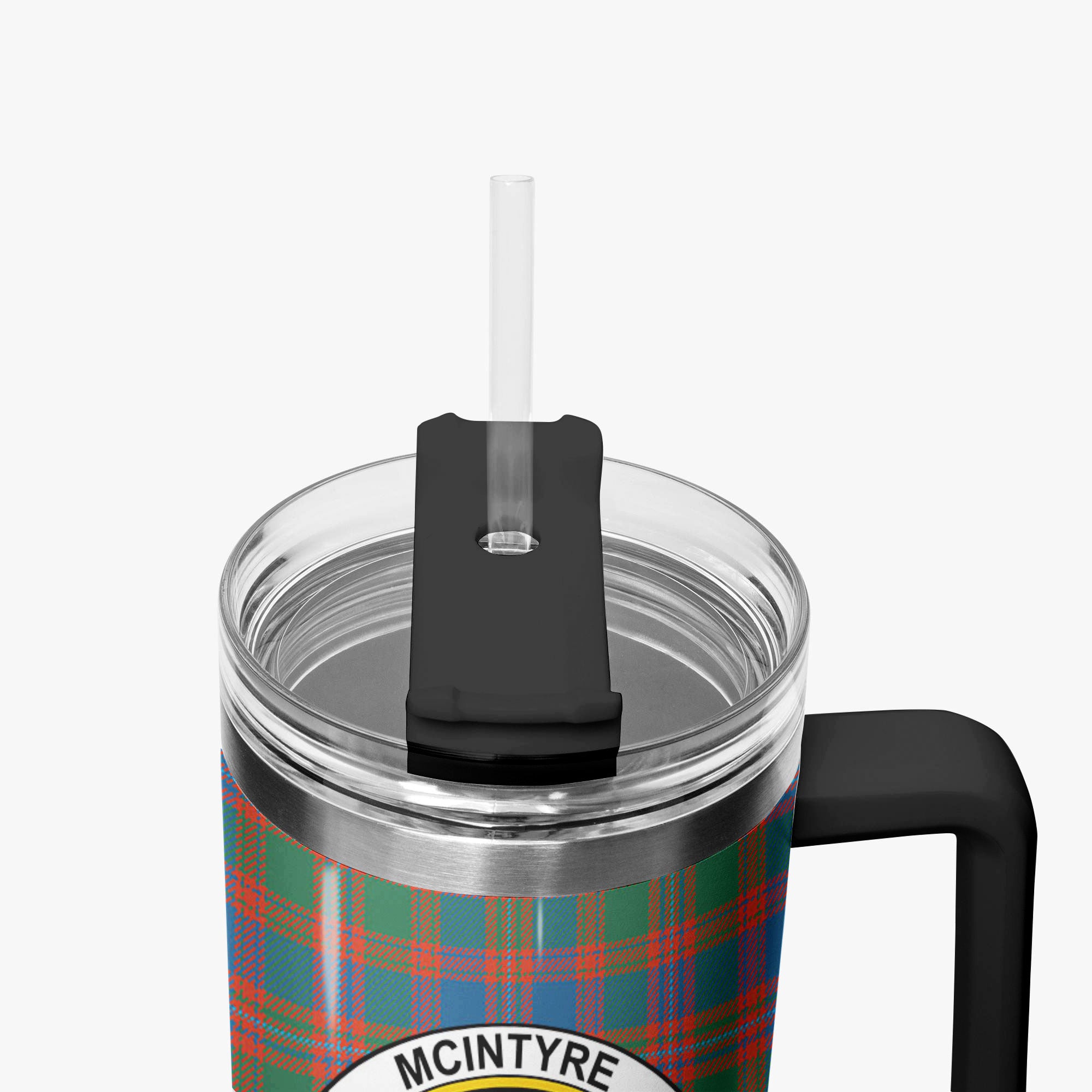 McIntyre Ancient Tartan Crest 40 oz Insulated Tumbler with Handle