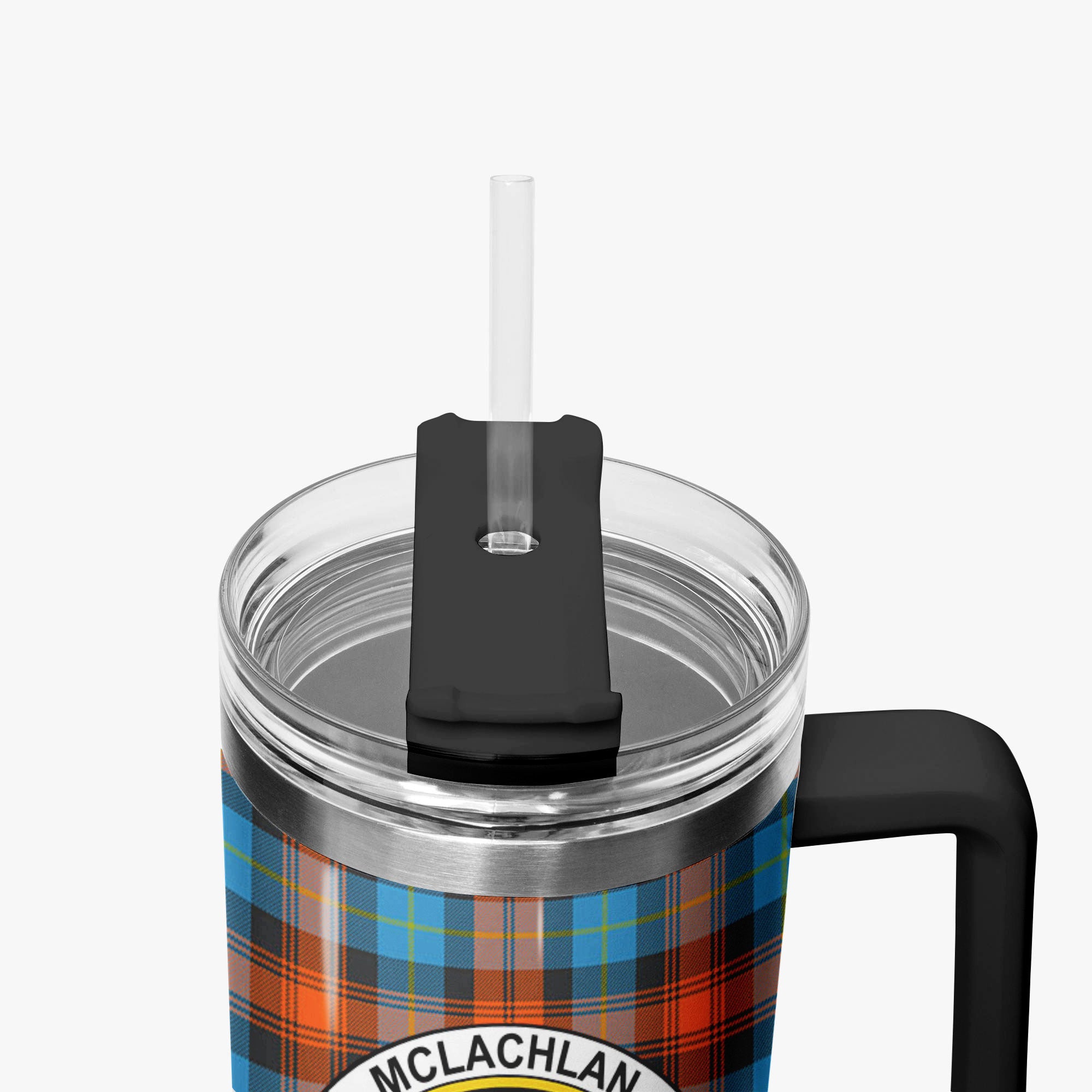 McLachlan Ancient Tartan Crest 40 oz Insulated Tumbler with Handle