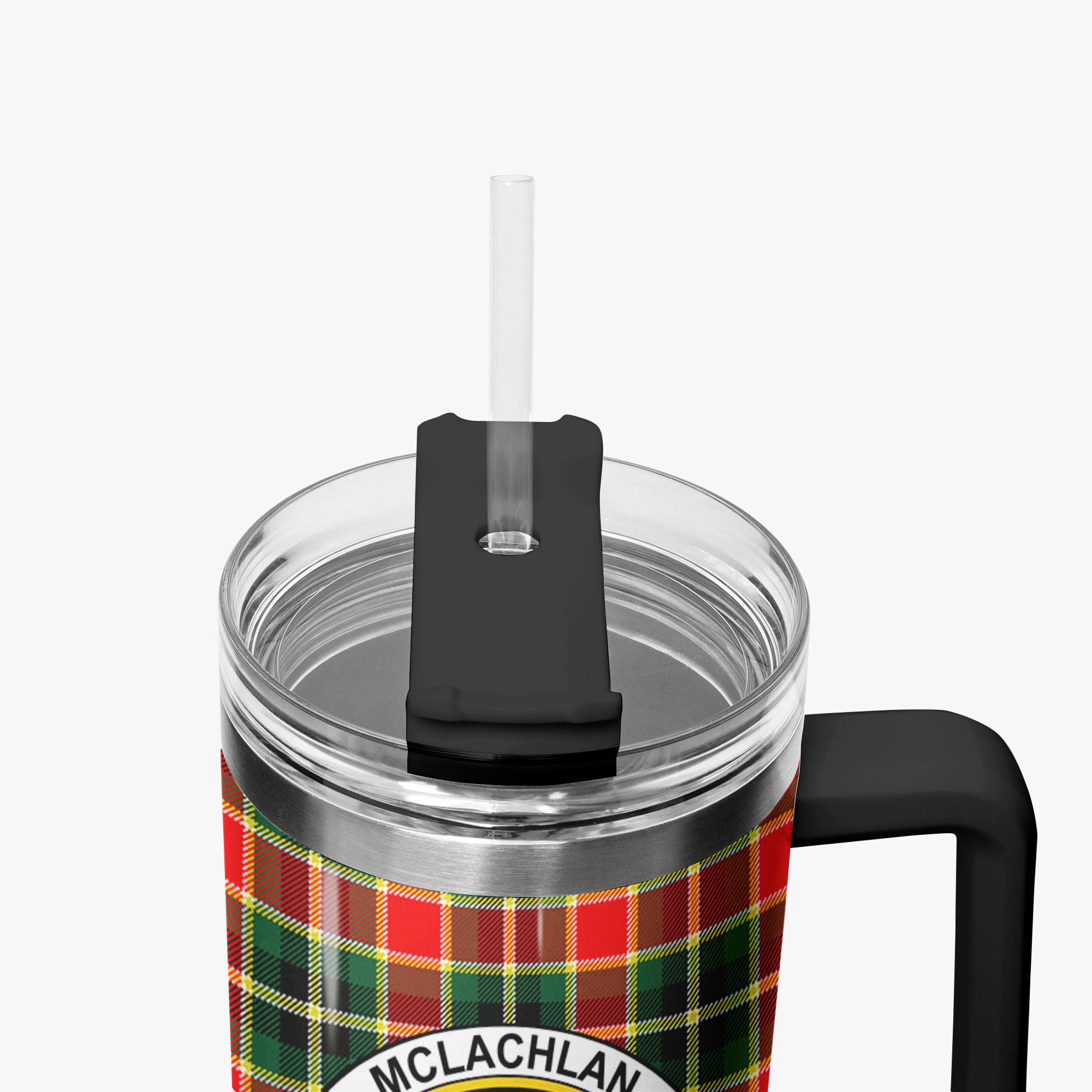McLachlan Hunting Modern Tartan Crest 40 oz Insulated Tumbler with Handle