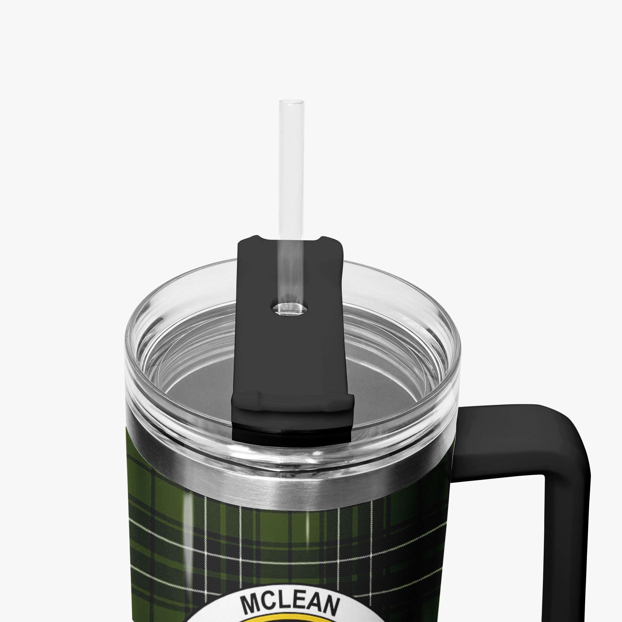 McLean Hunting Tartan Crest 40 oz Insulated Tumbler with Handle