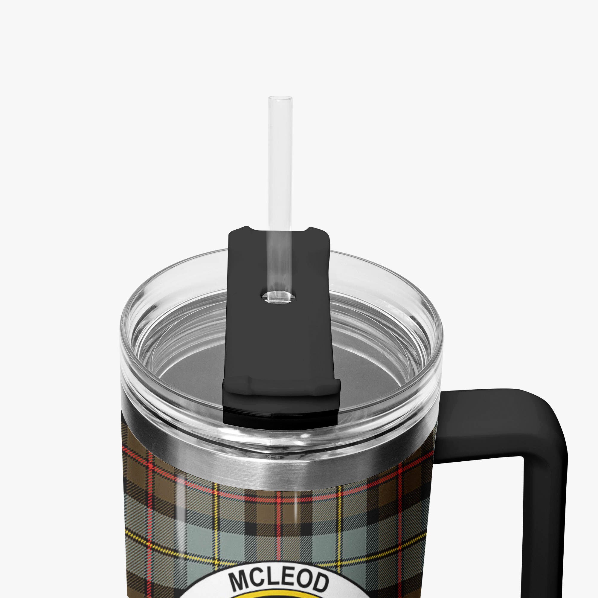 McLeod of Harris Weathered Tartan Crest 40 oz Insulated Tumbler with Handle