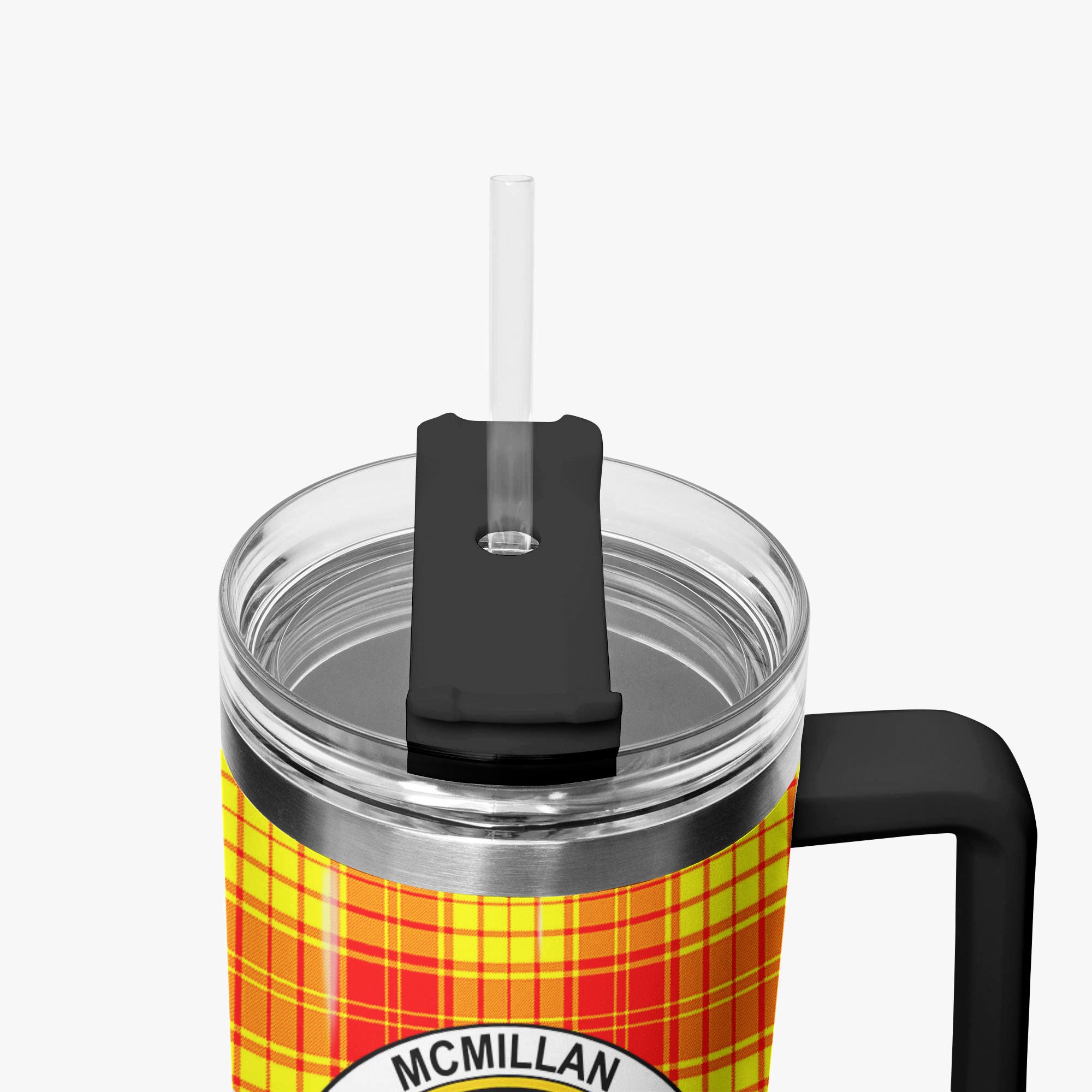 McMillan Clan Tartan Crest 40 oz Insulated Tumbler with Handle