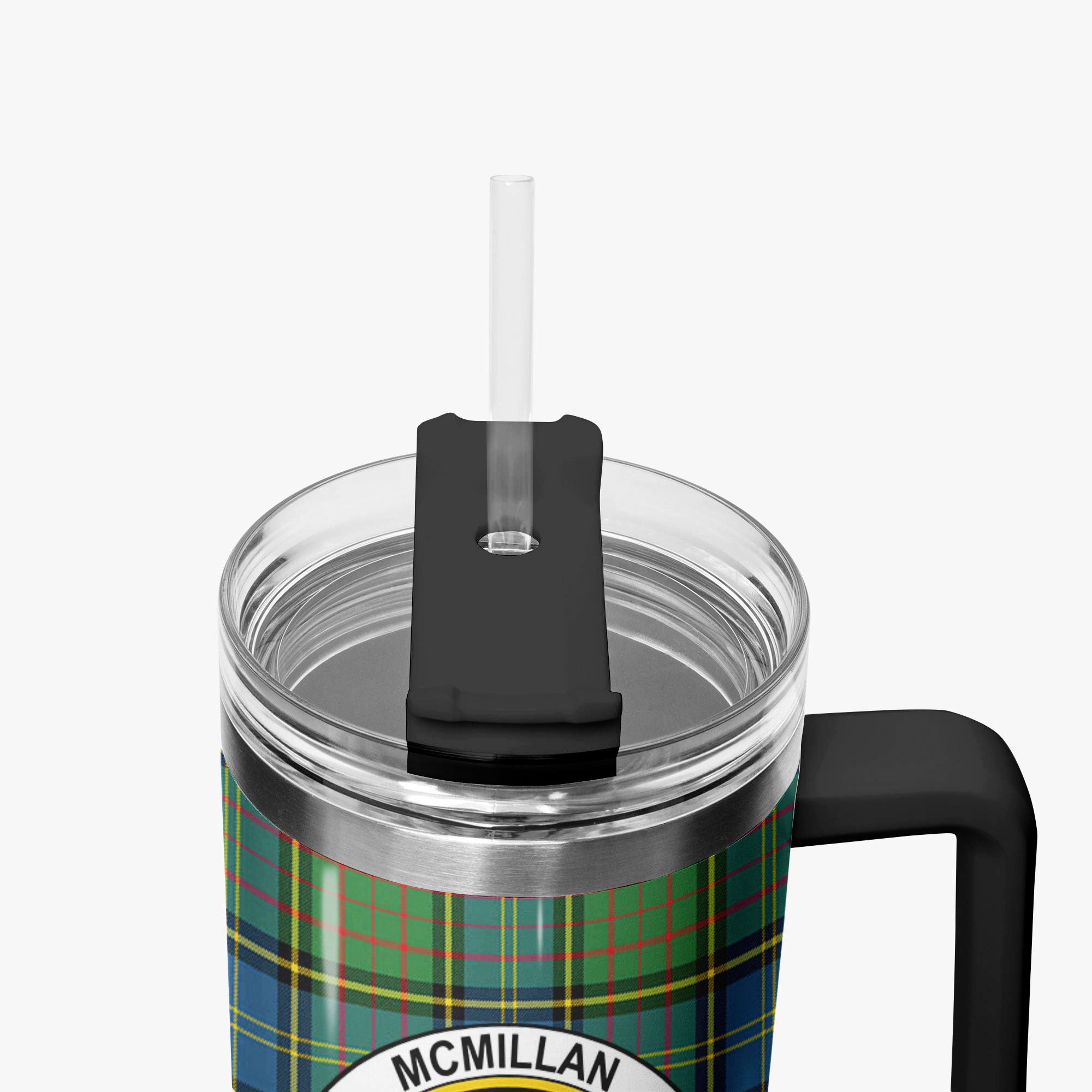McMillan Hunting Ancient Tartan Crest 40 oz Insulated Tumbler with Handle
