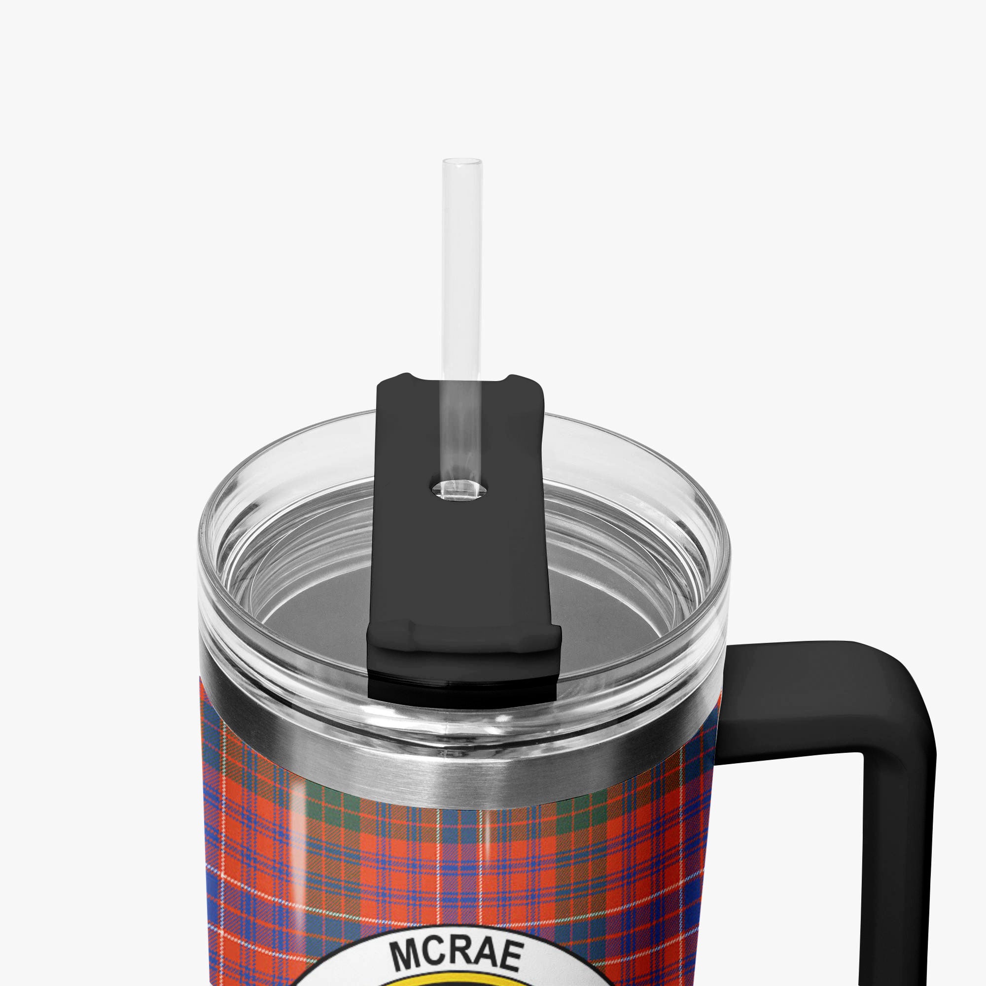 McRae Ancient Tartan Crest 40 oz Insulated Tumbler with Handle