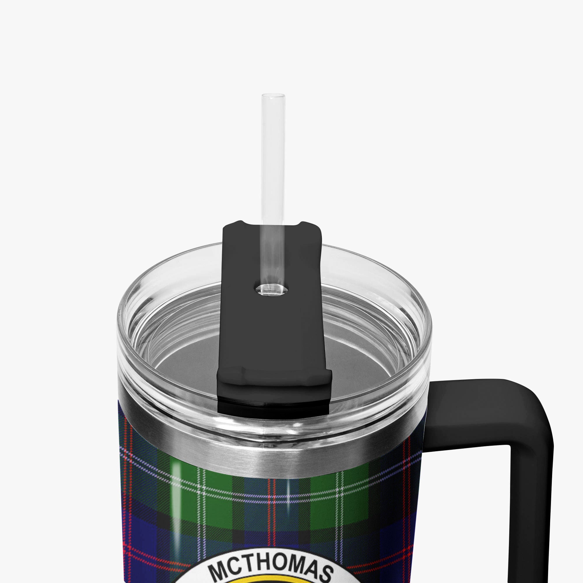 McThomas Modern Tartan Crest 40 oz Insulated Tumbler with Handle