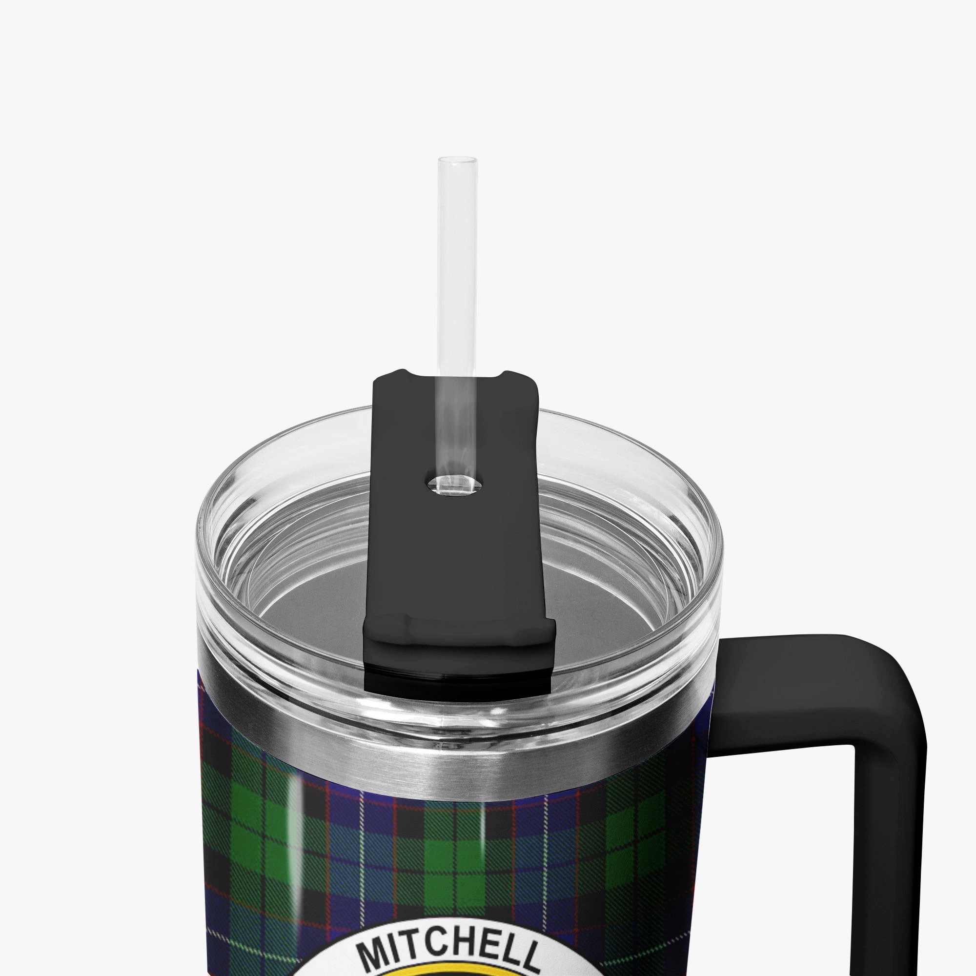 Mitchell Tartan Crest 40 oz Insulated Tumbler with Handle