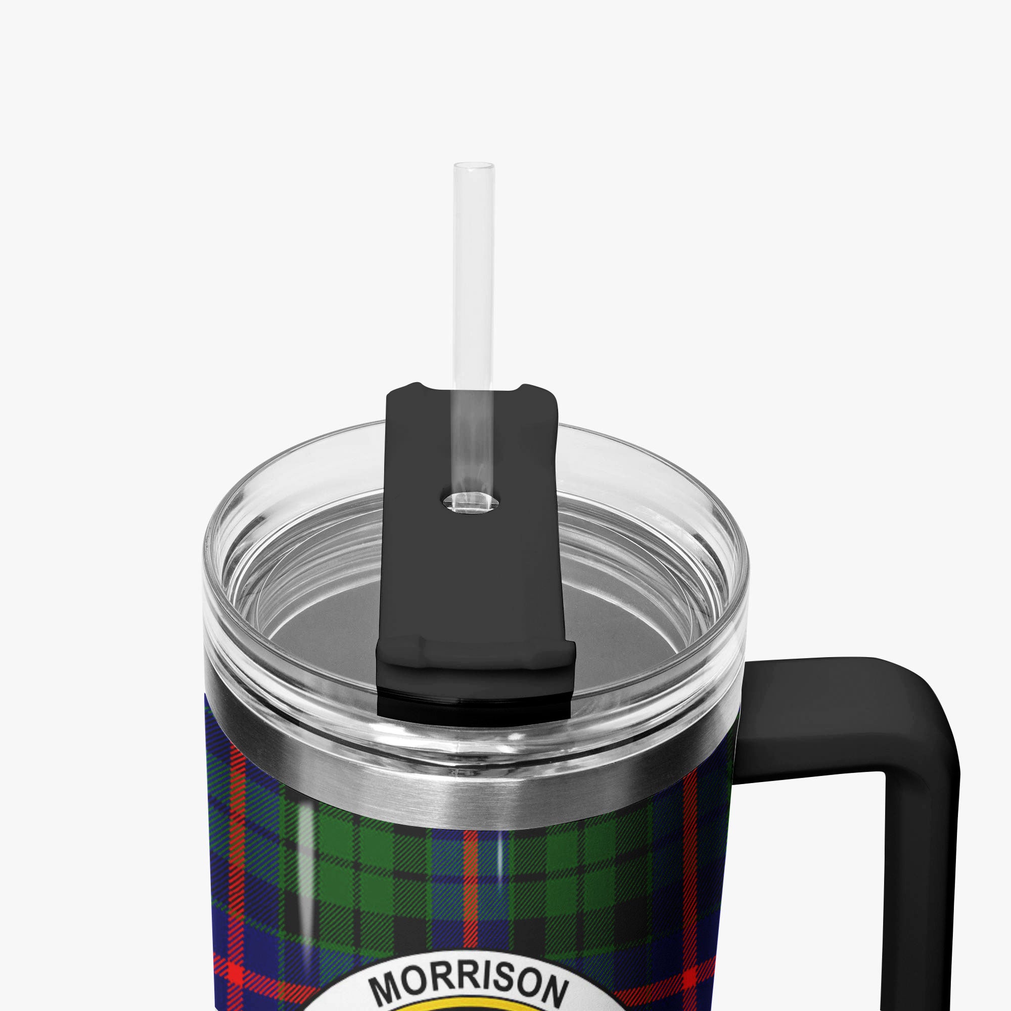 Morrison Modern Tartan Crest 40 oz Insulated Tumbler with Handle