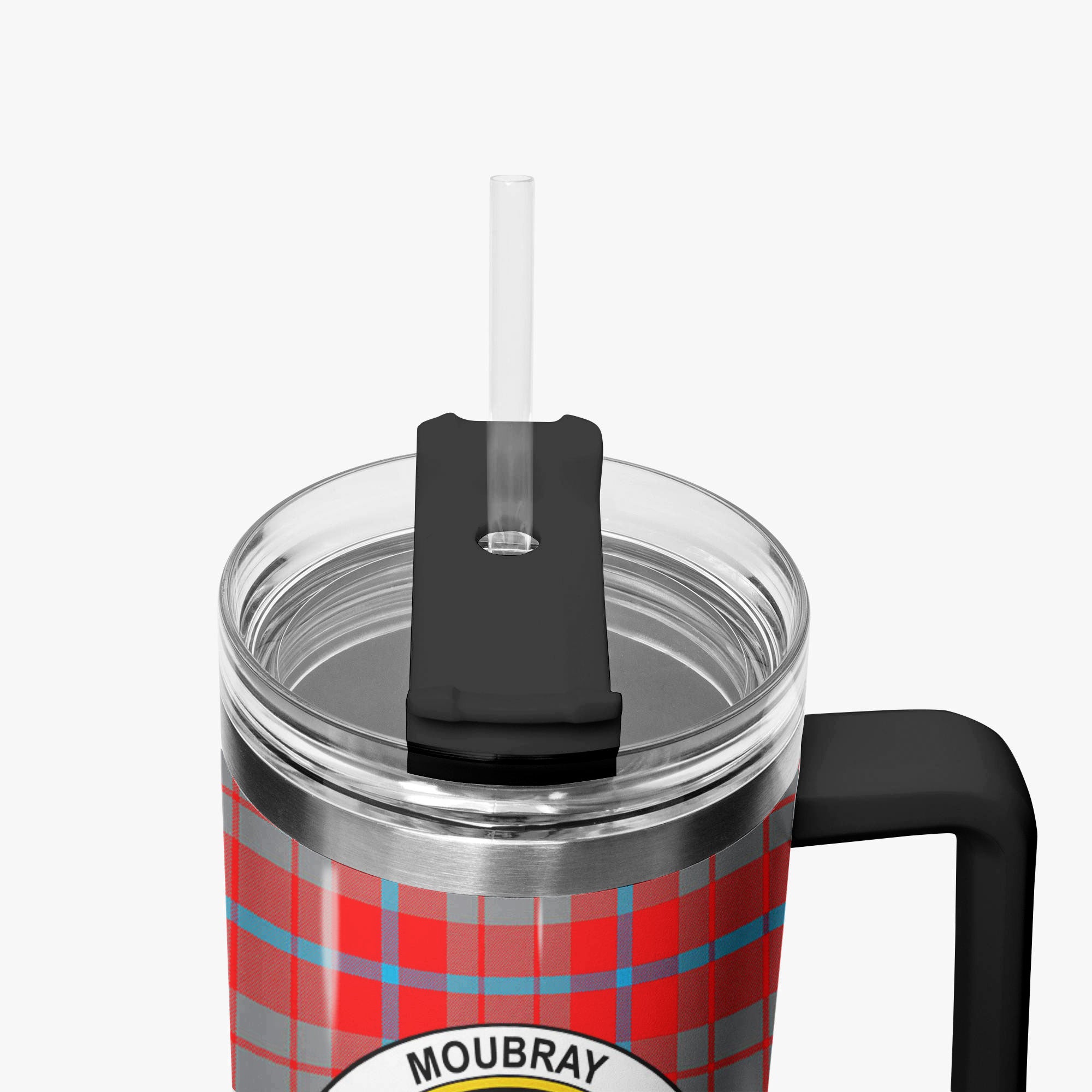 Moubray Tartan Crest 40 oz Insulated Tumbler with Handle