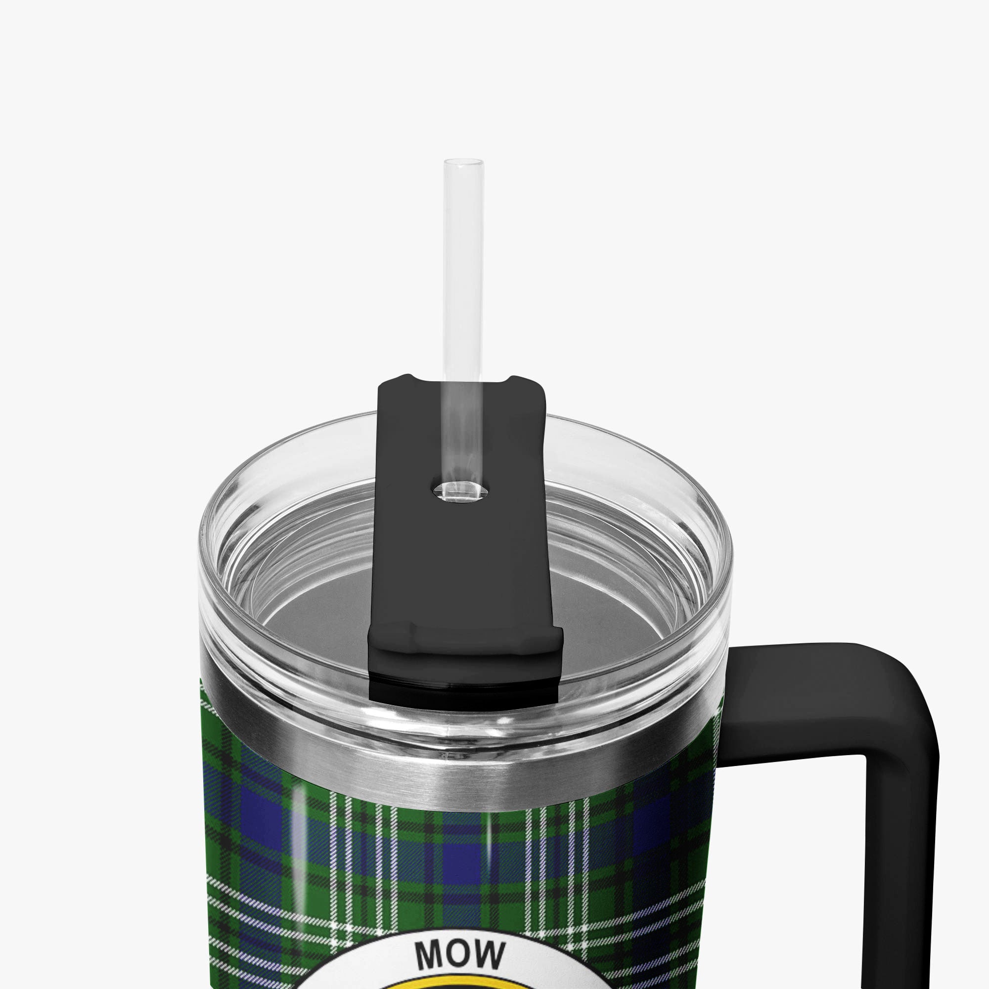 Mow Tartan Crest 40 oz Insulated Tumbler with Handle