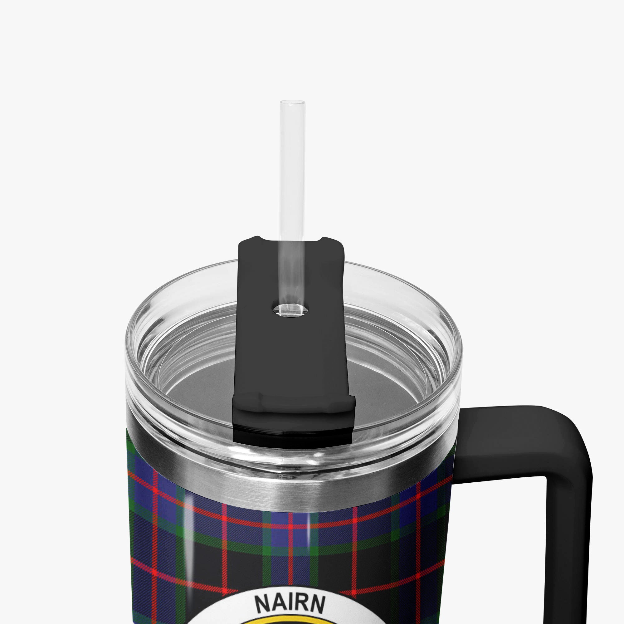 Nairn Tartan Crest 40 oz Insulated Tumbler with Handle