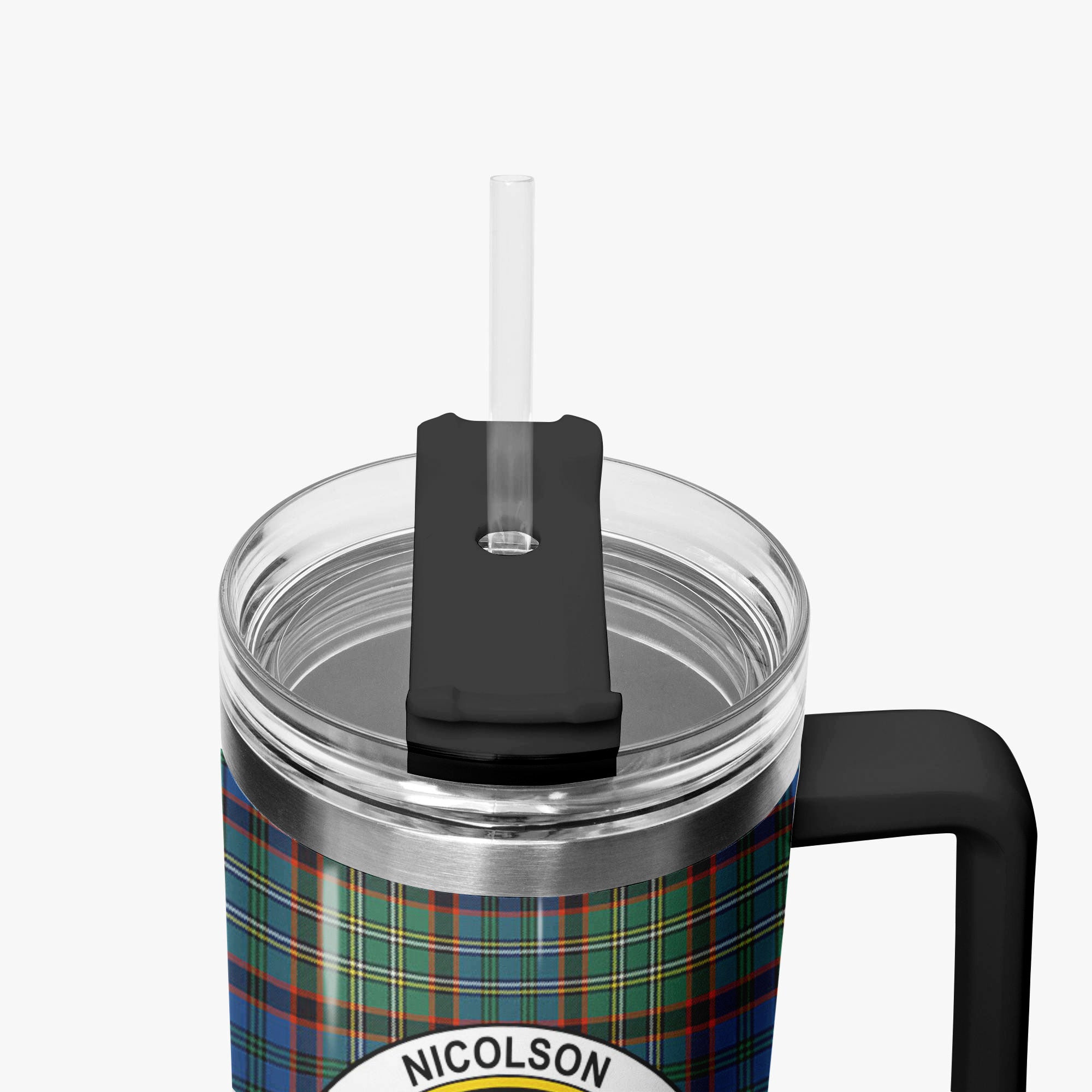 Nicolson Hunting Ancient Tartan Crest 40 oz Insulated Tumbler with Handle