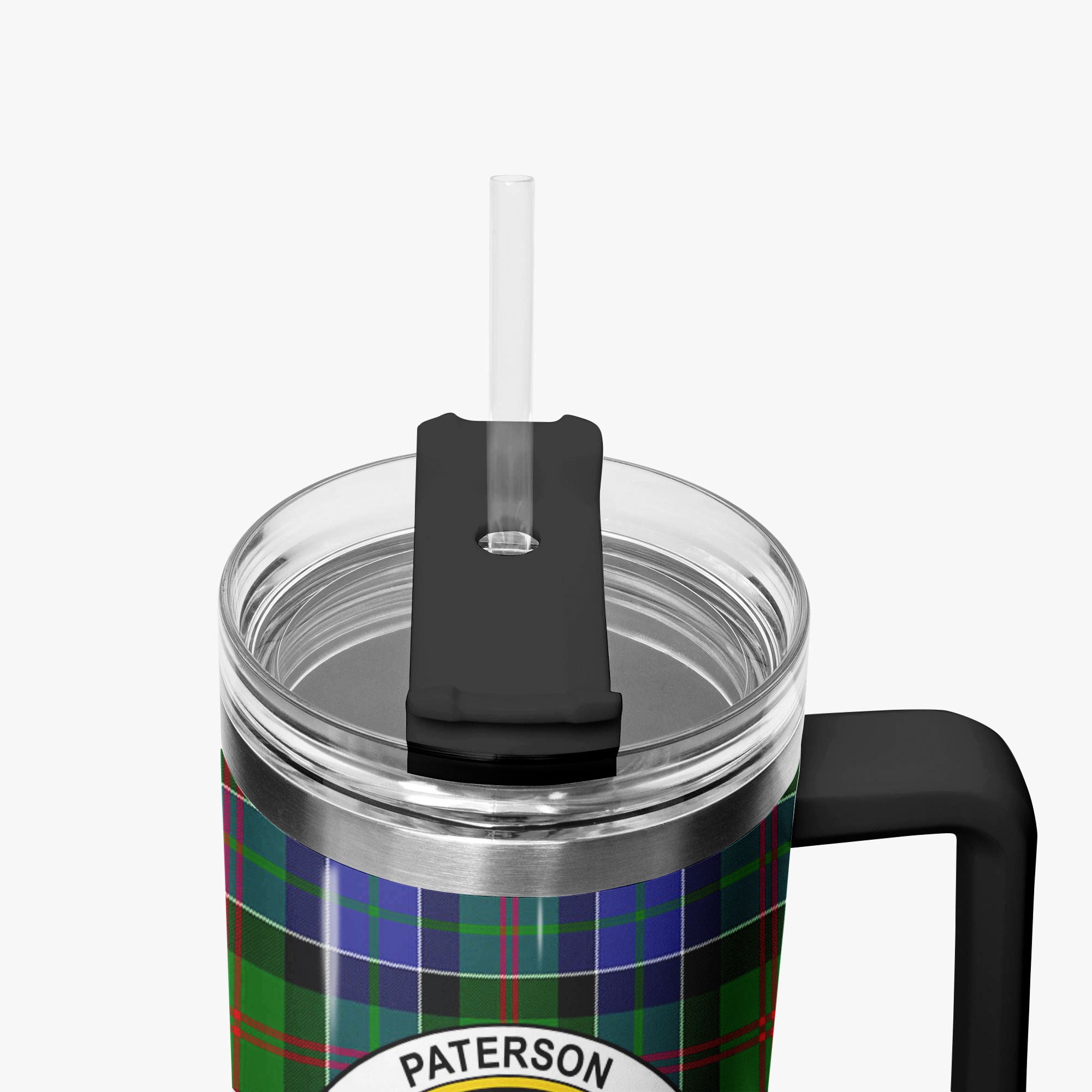 Paterson Tartan Crest 40 oz Insulated Tumbler with Handle