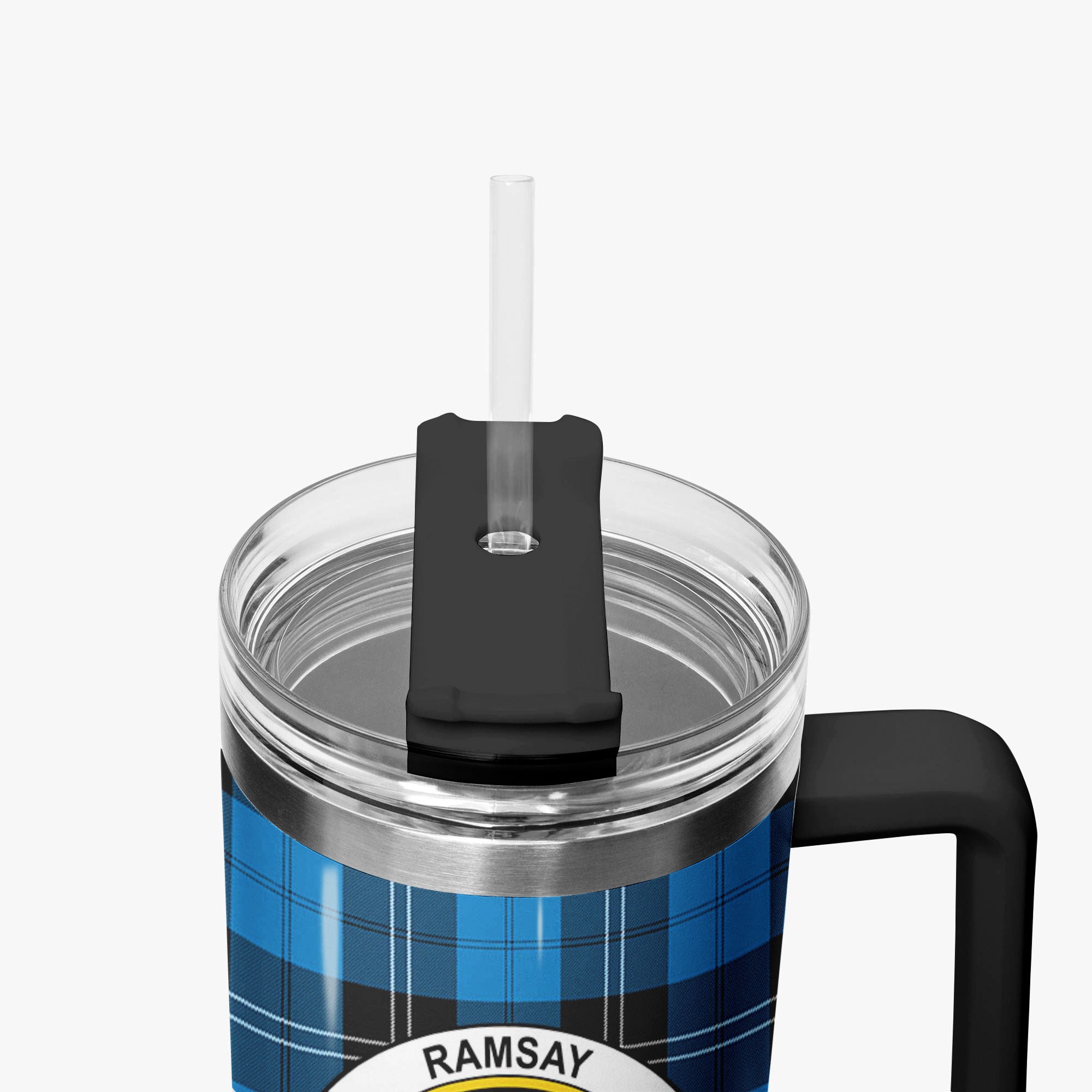 Ramsay Blue Ancient Tartan Crest 40 oz Insulated Tumbler with Handle