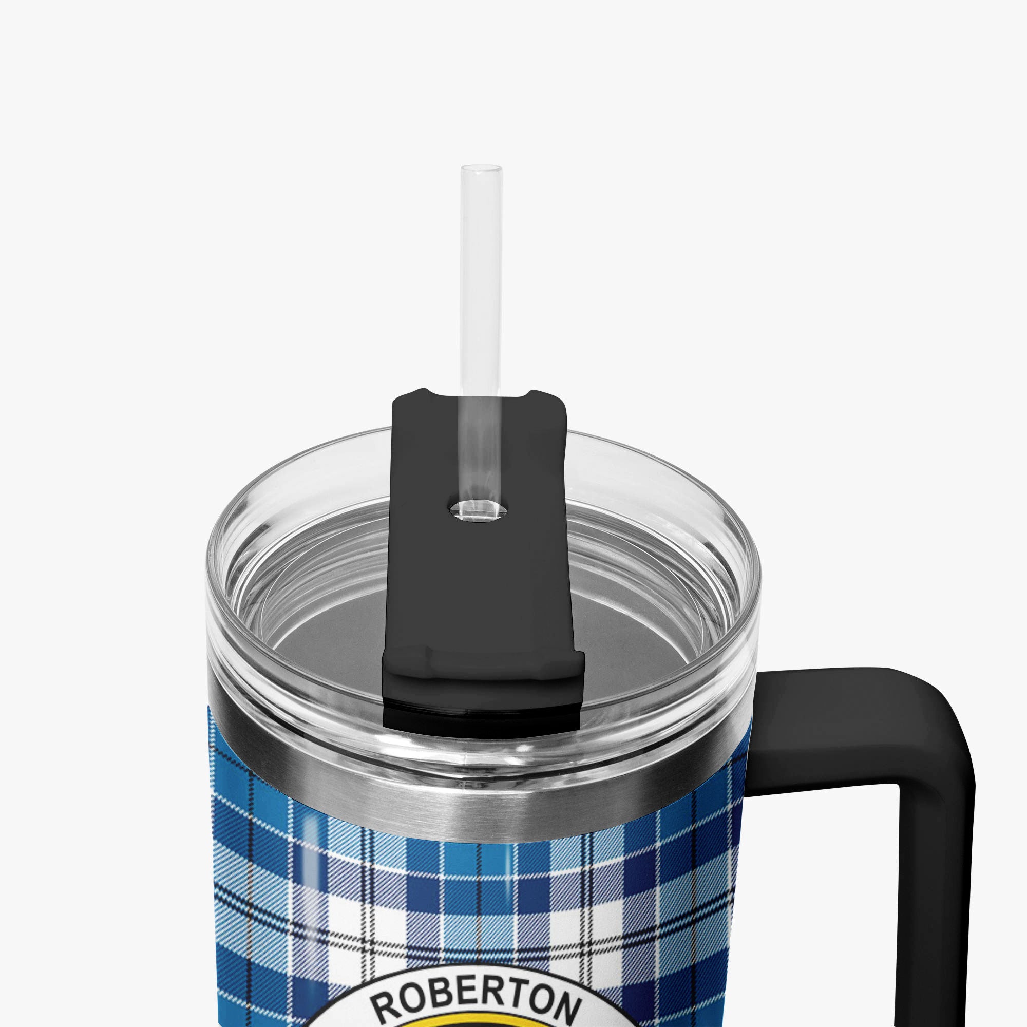 Roberton Tartan Crest 40 oz Insulated Tumbler with Handle