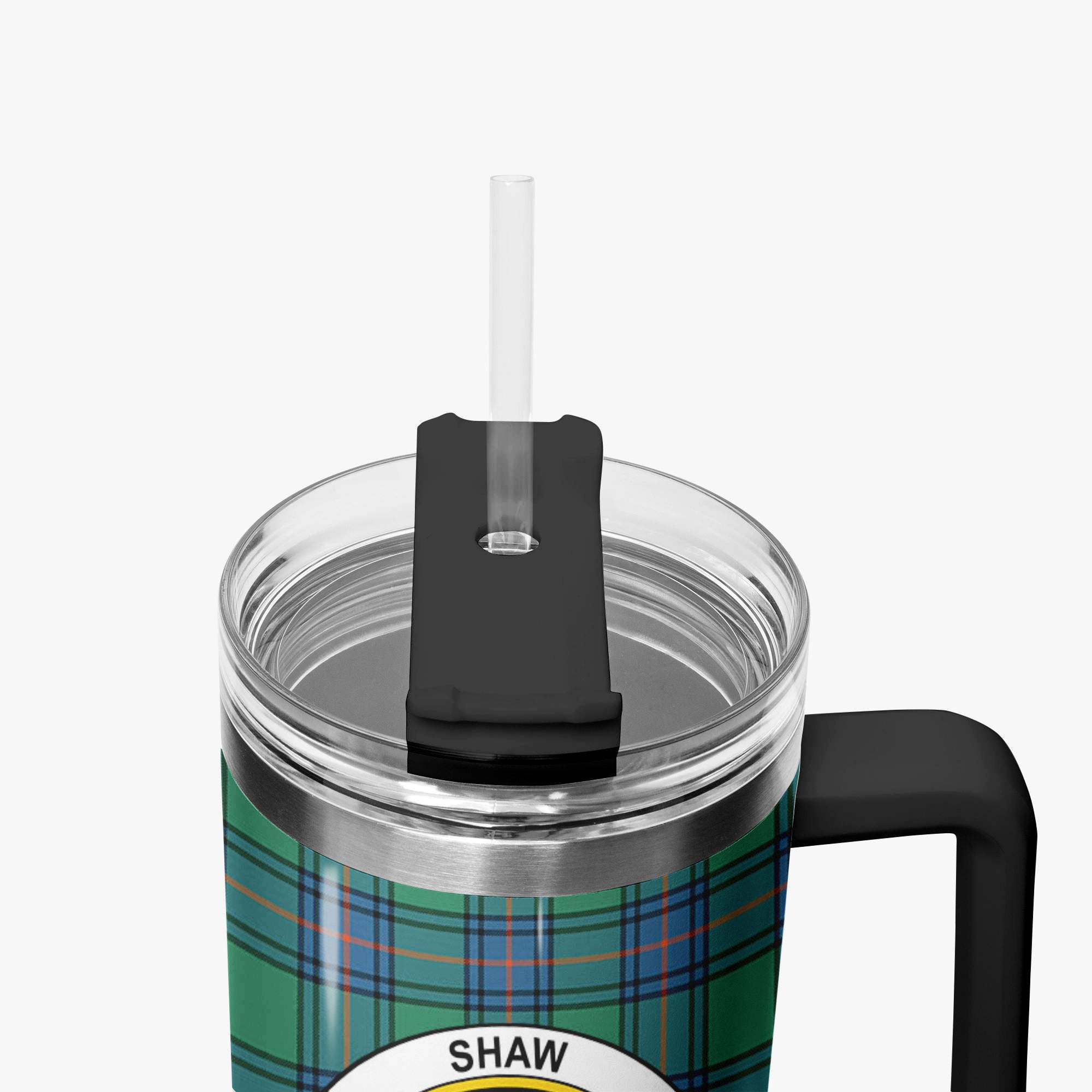 Shaw (of Sauchie) Ancient Tartan Crest 40 oz Insulated Tumbler with Handle