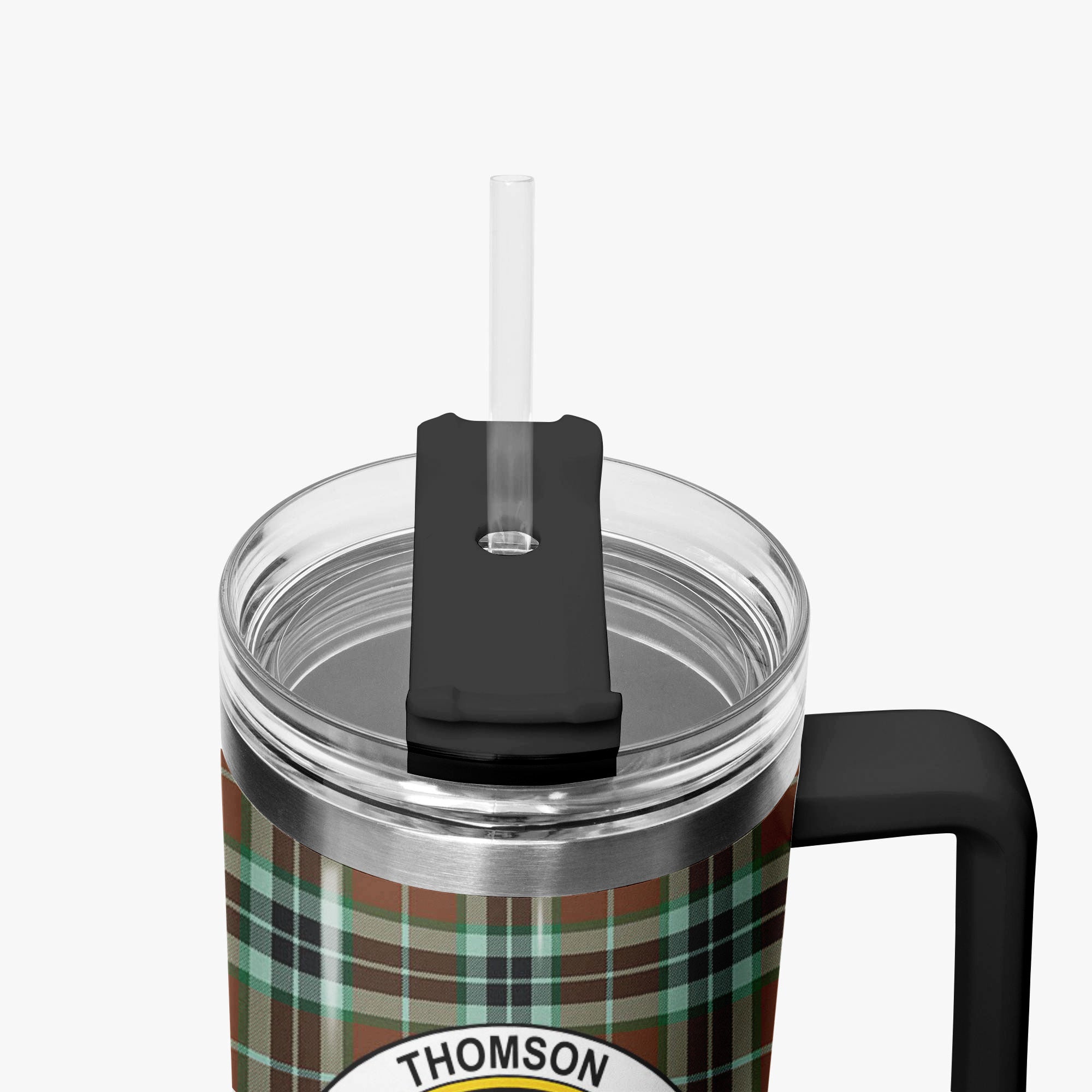 Thomson Hunting Modern Tartan Crest 40 oz Insulated Tumbler with Handle