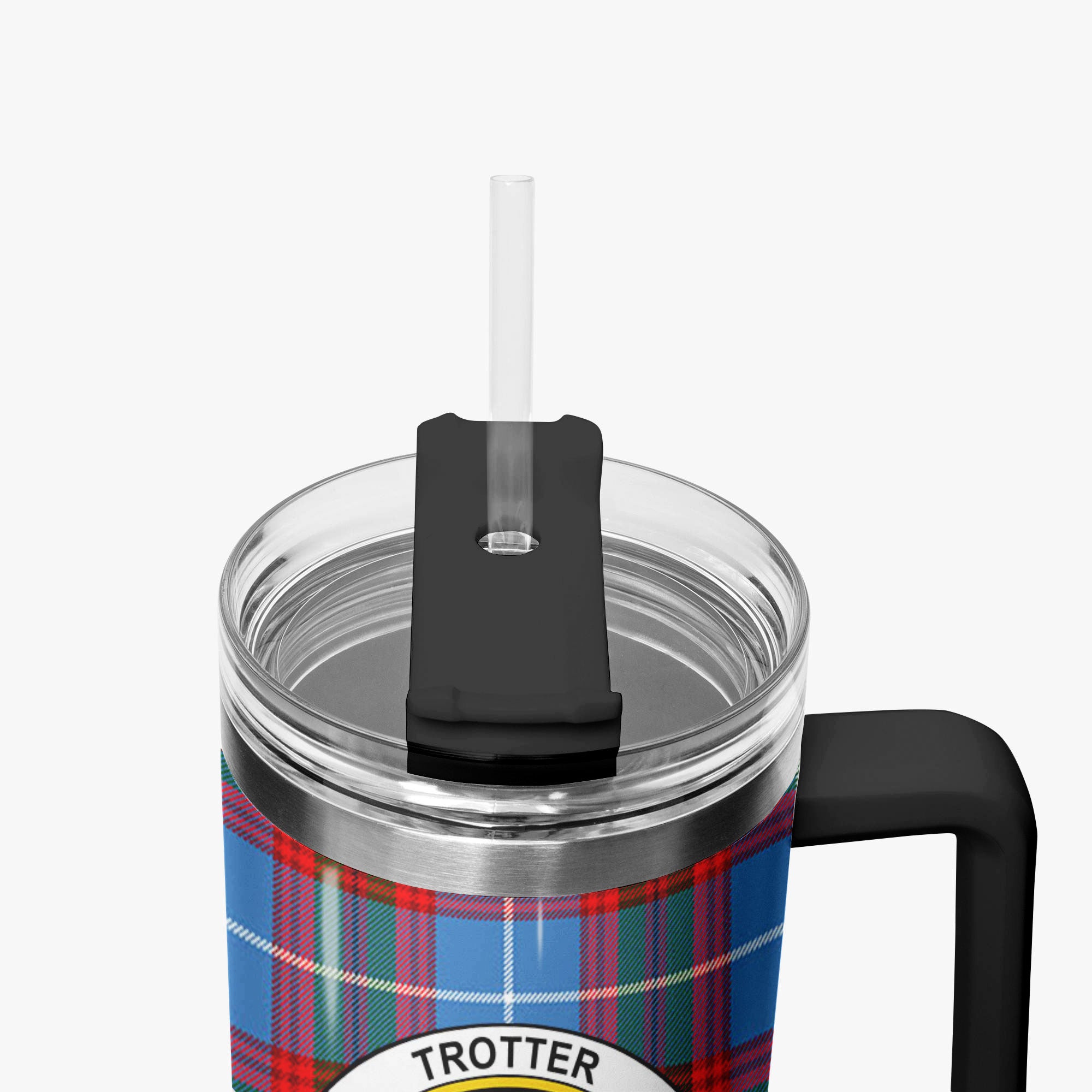 Trotter Tartan Crest 40 oz Insulated Tumbler with Handle