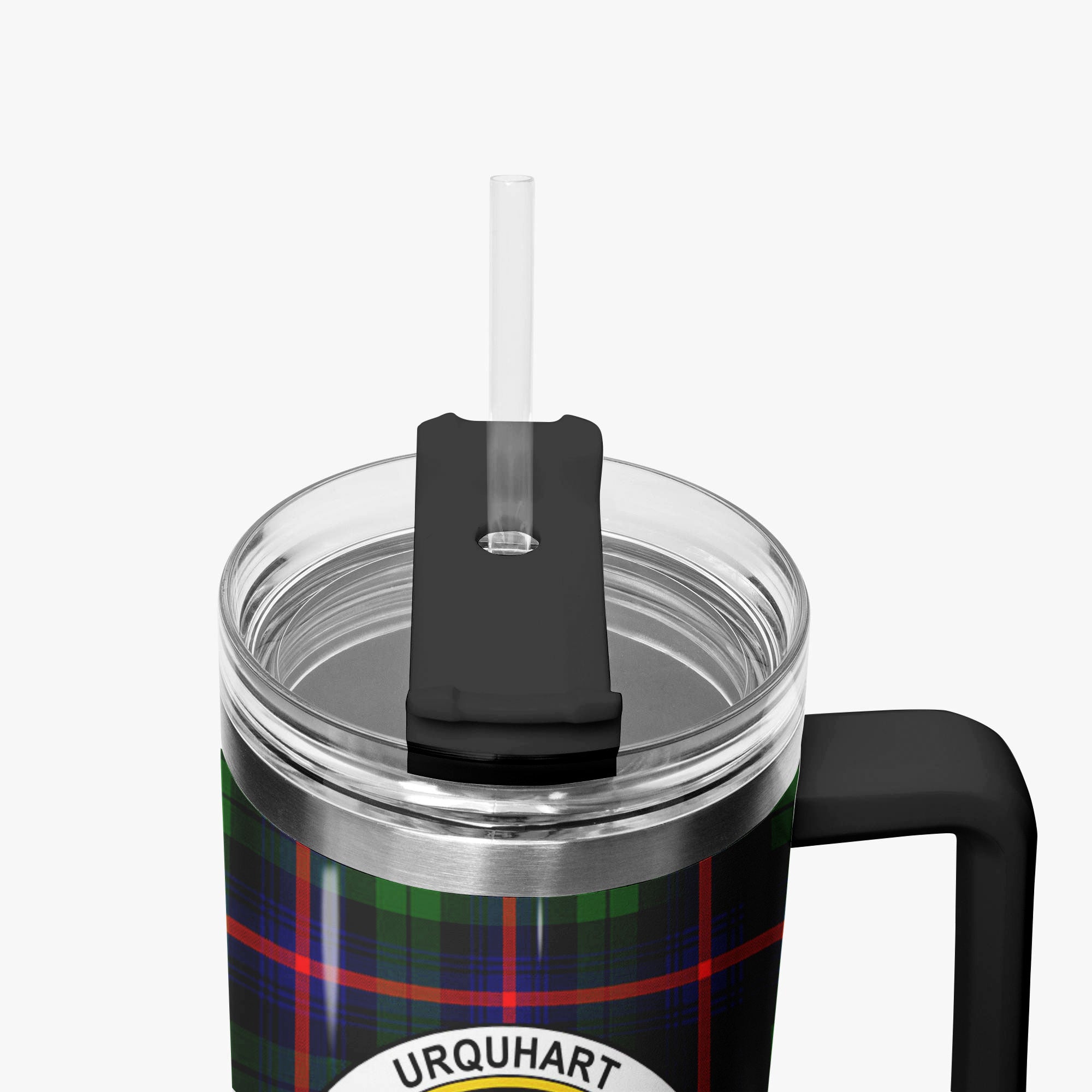Urquhart Modern Tartan Crest 40 oz Insulated Tumbler with Handle