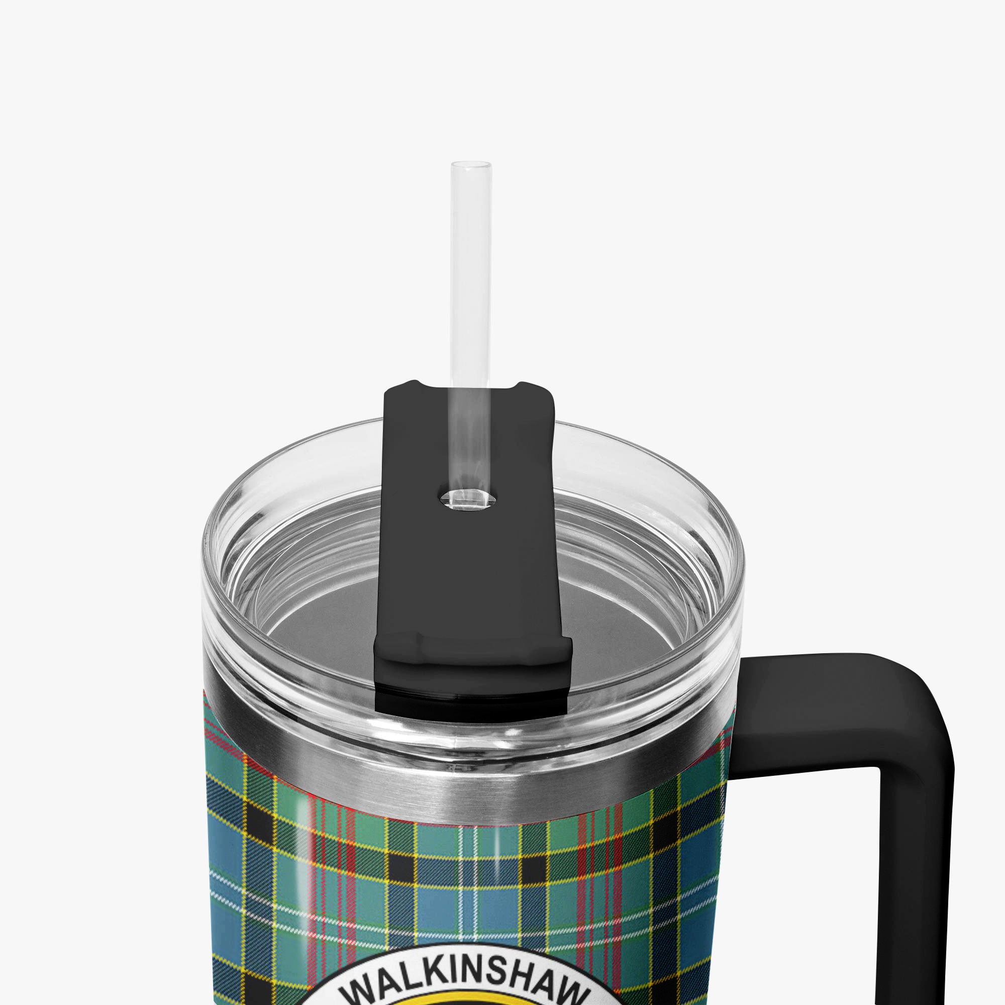 Walkinshaw Tartan Crest 40 oz Insulated Tumbler with Handle
