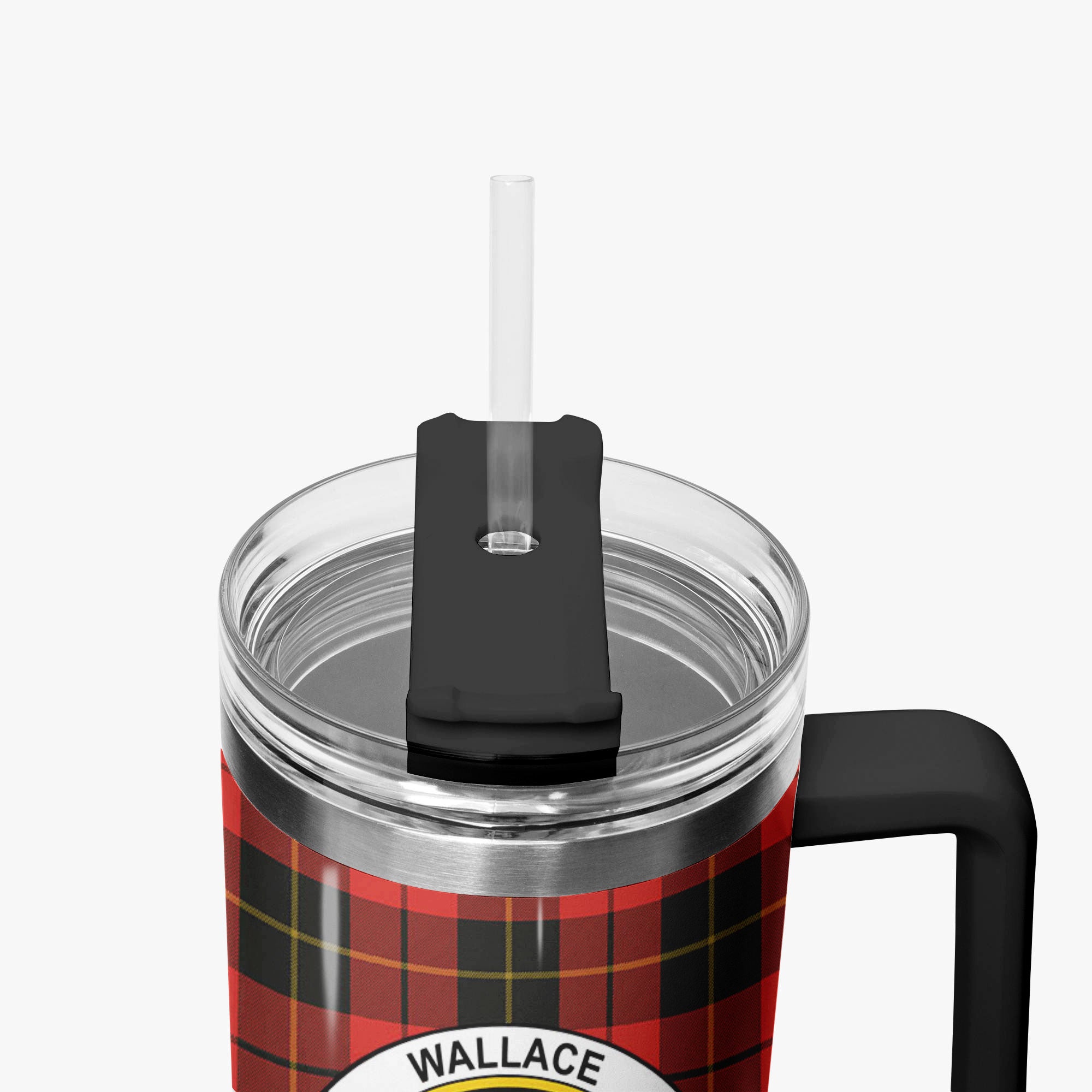 Wallace Weathered Tartan Crest 40 oz Insulated Tumbler with Handle