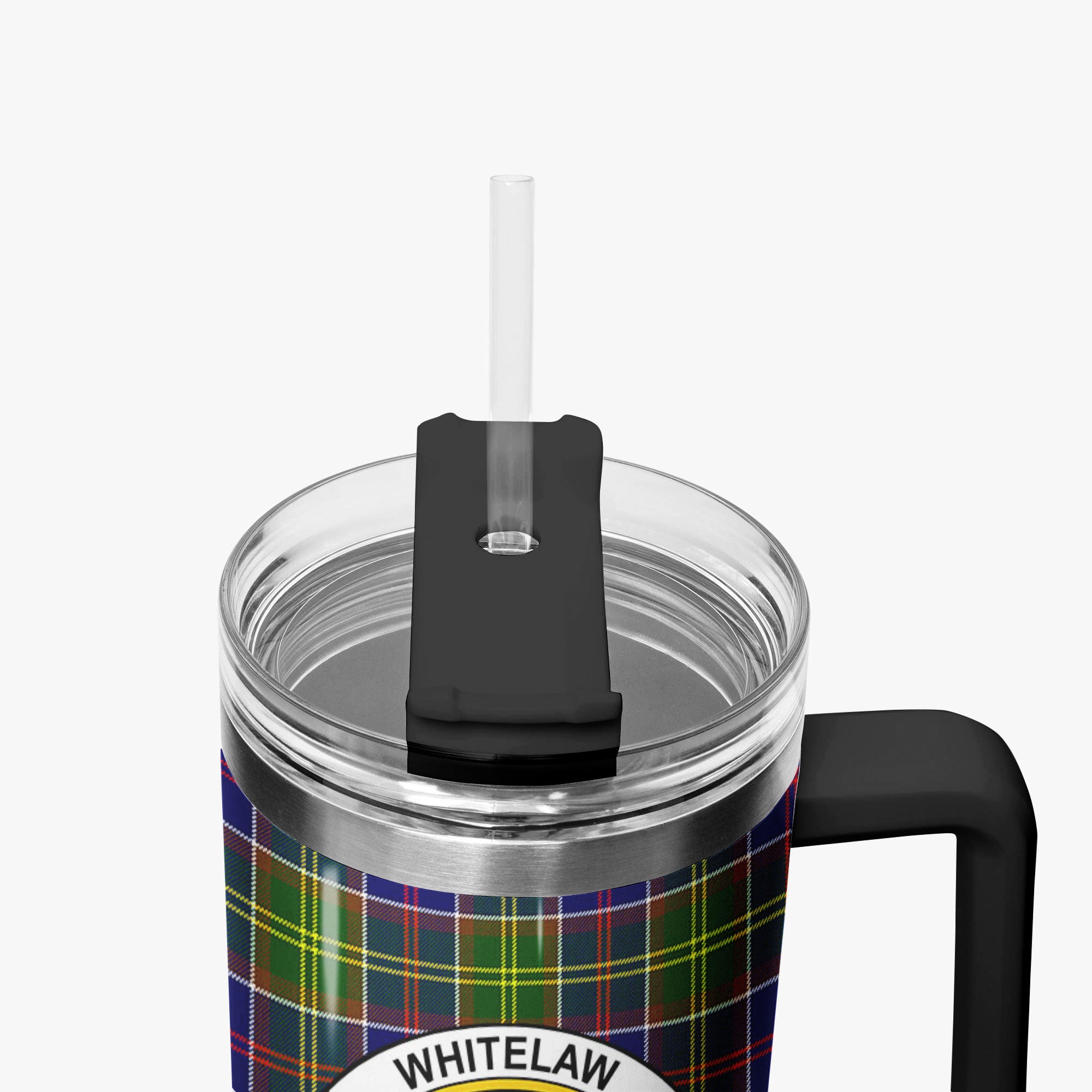 Whitelaw Tartan Crest 40 oz Insulated Tumbler with Handle