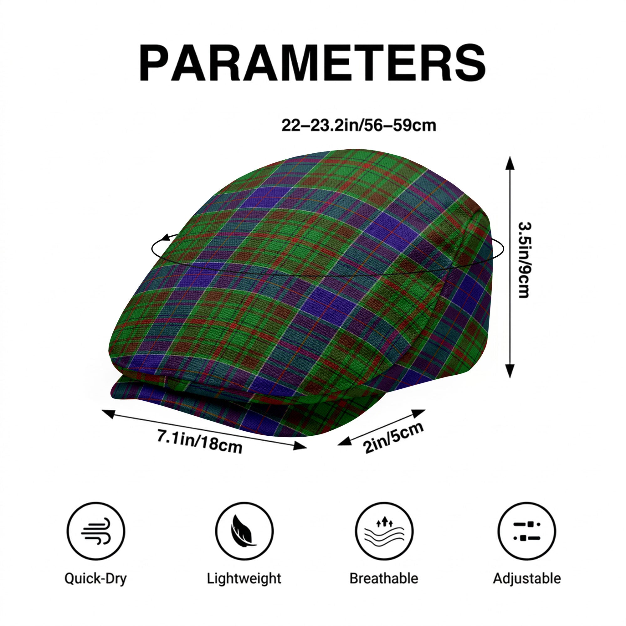 Adam Tartan Flat Caps