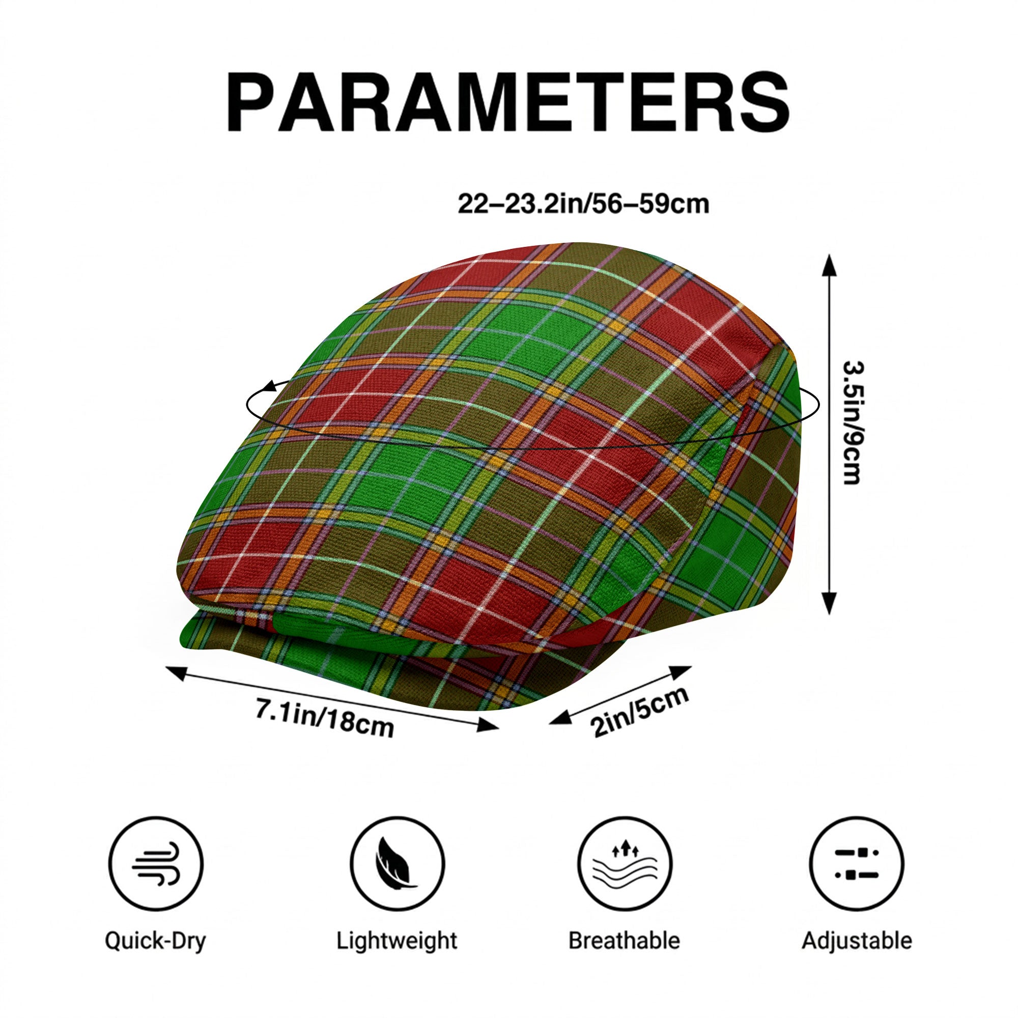 Baxter Modern Tartan Flat Caps