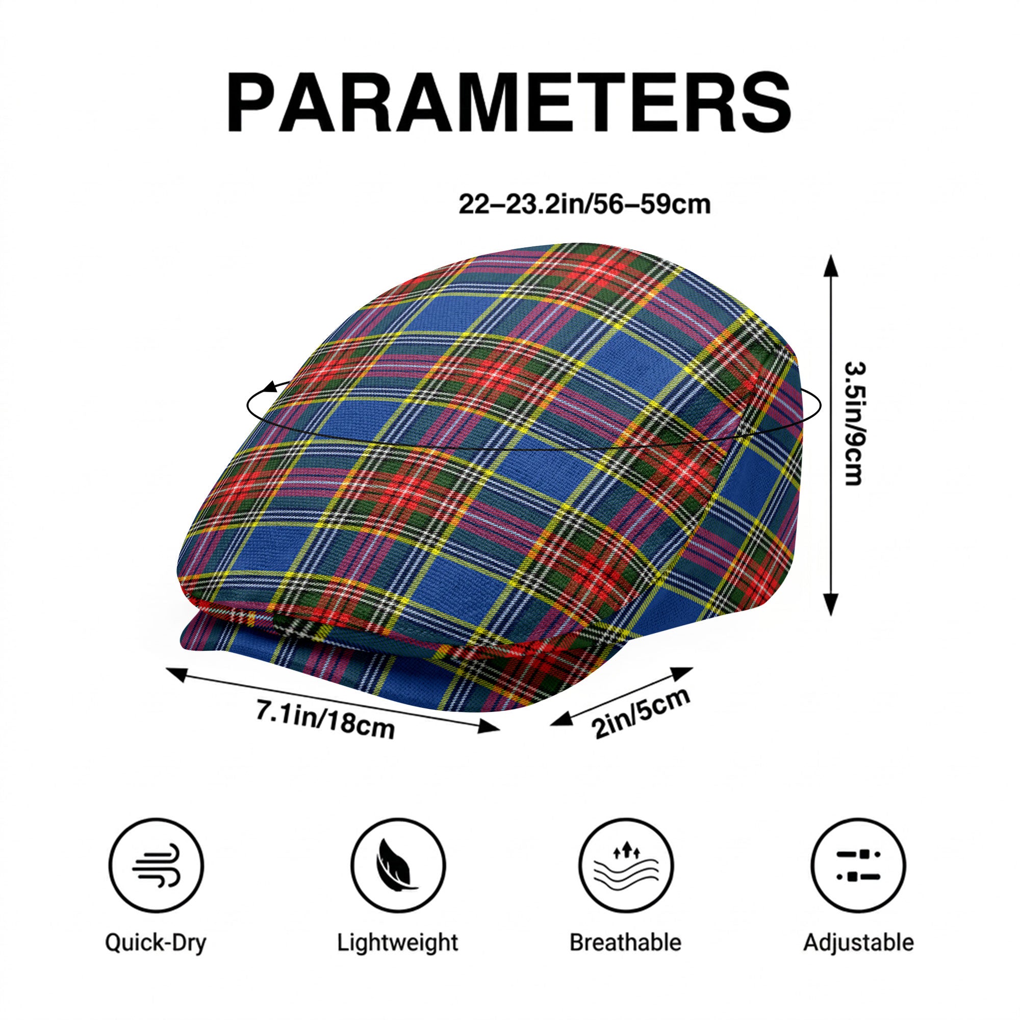 Beaton Modern Tartan Flat Caps