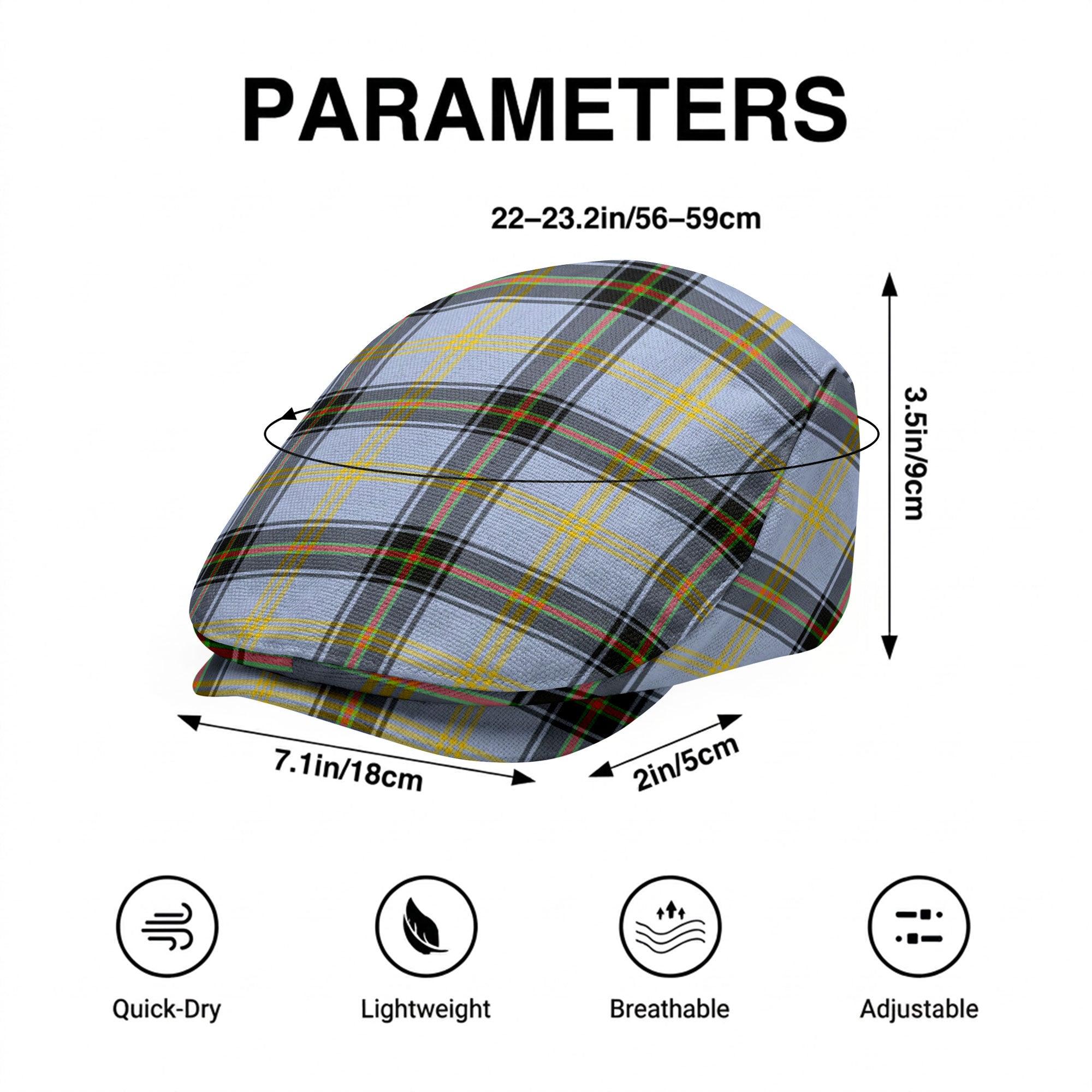 Bell of the Borders Tartan Flat Caps