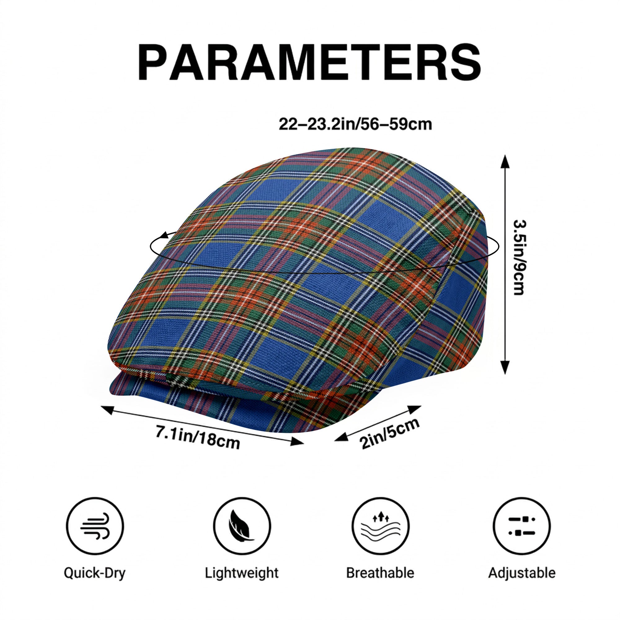 Bethune Ancient Tartan Flat Caps