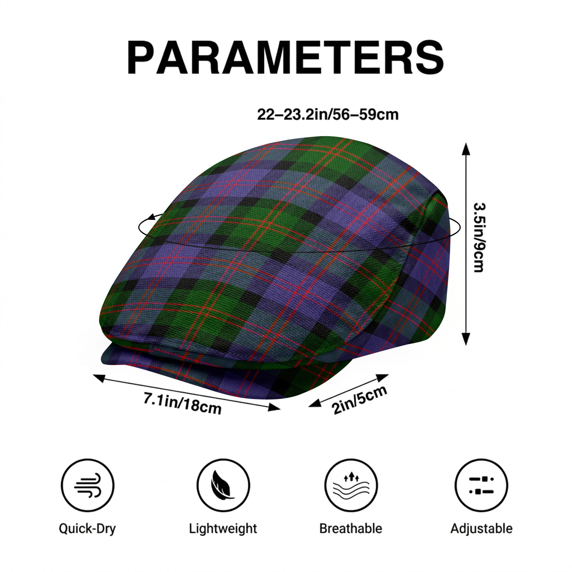 Blair Modern Tartan Flat Caps