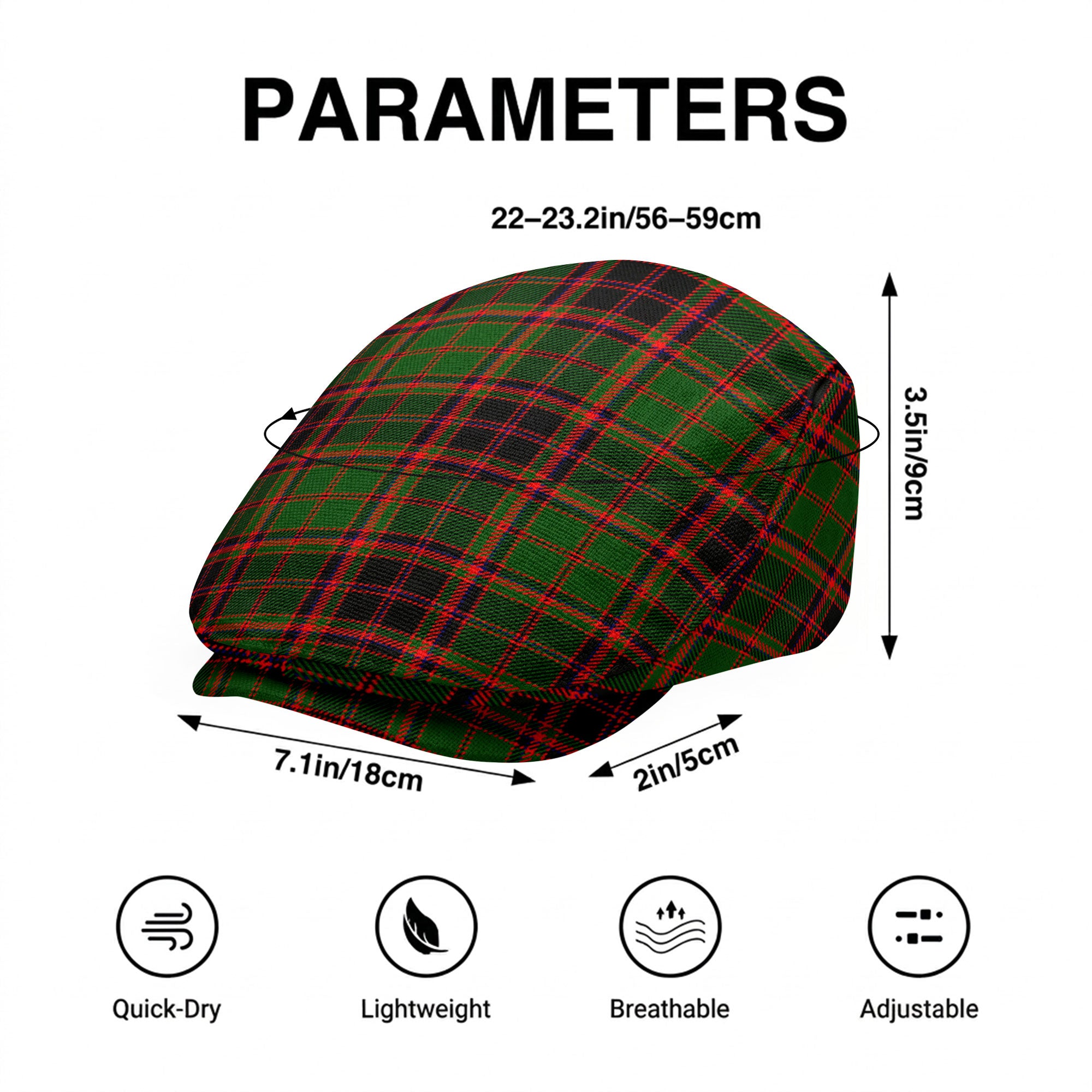 Buchan Modern Tartan Flat Caps