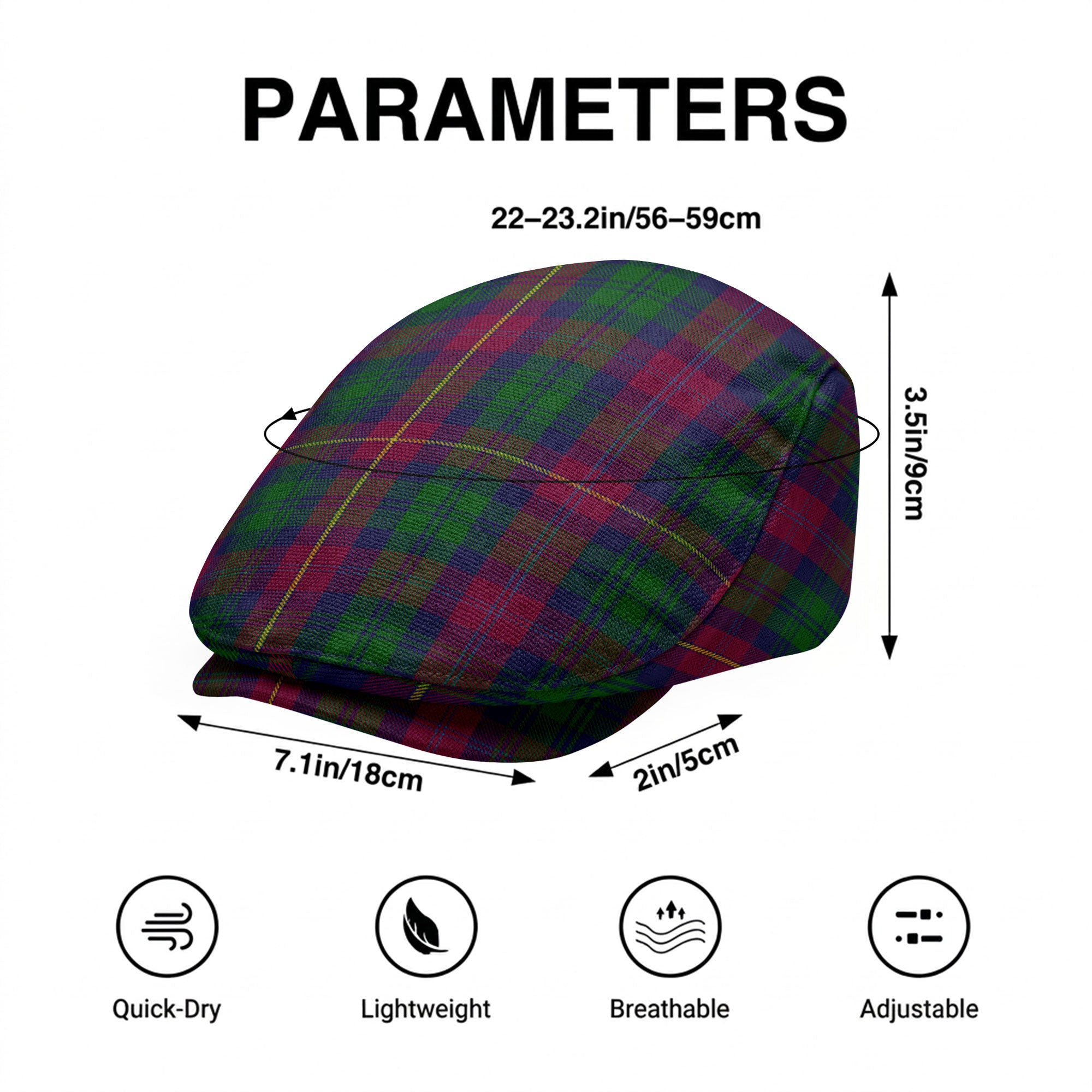 Cairns Tartan Flat Caps