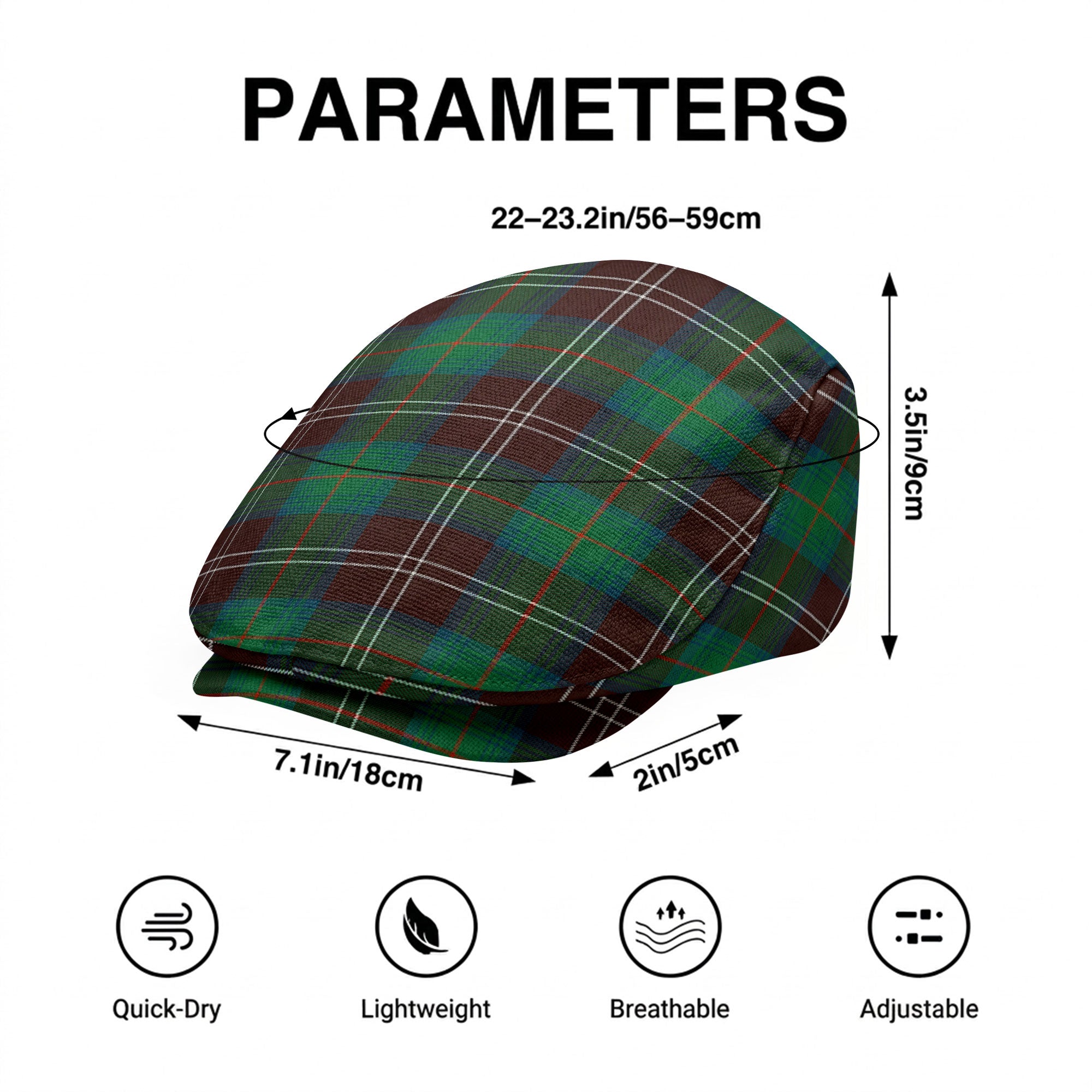 Chisholm Hunting Ancient Tartan Flat Caps