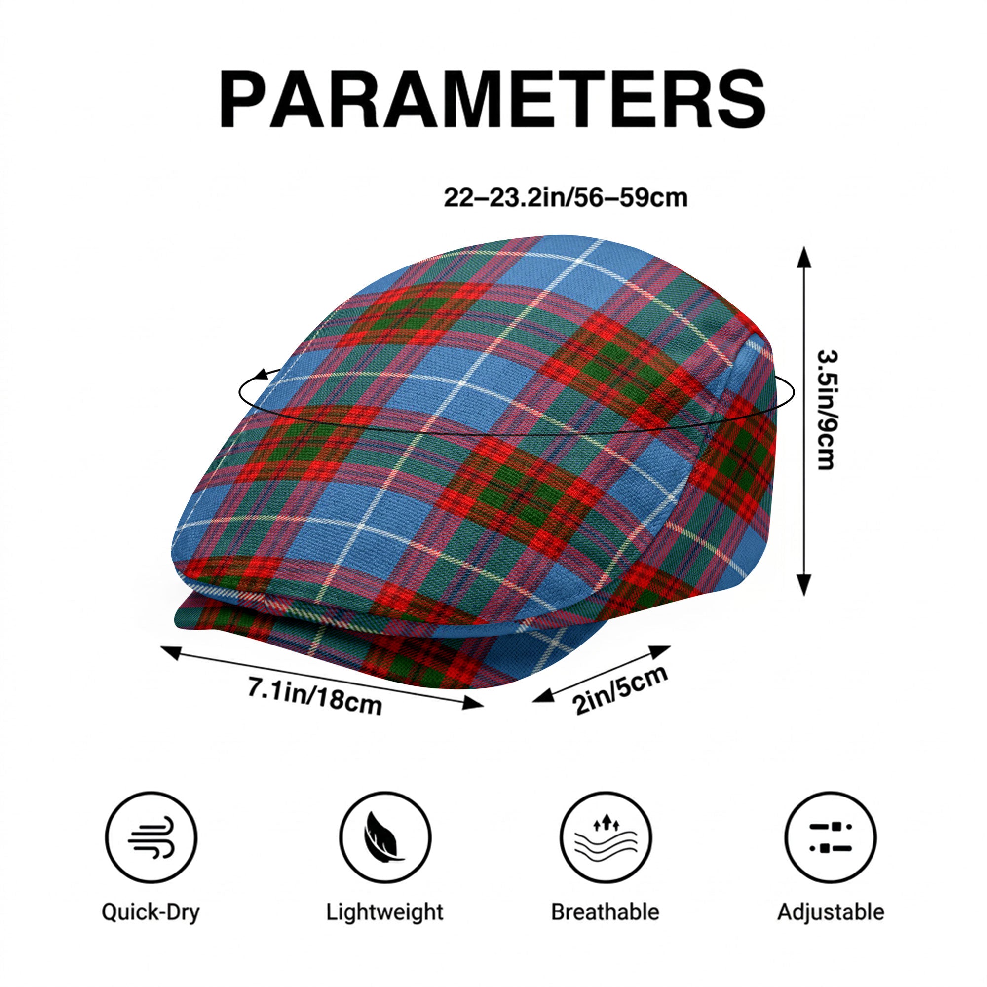 Congilton Tartan Flat Caps