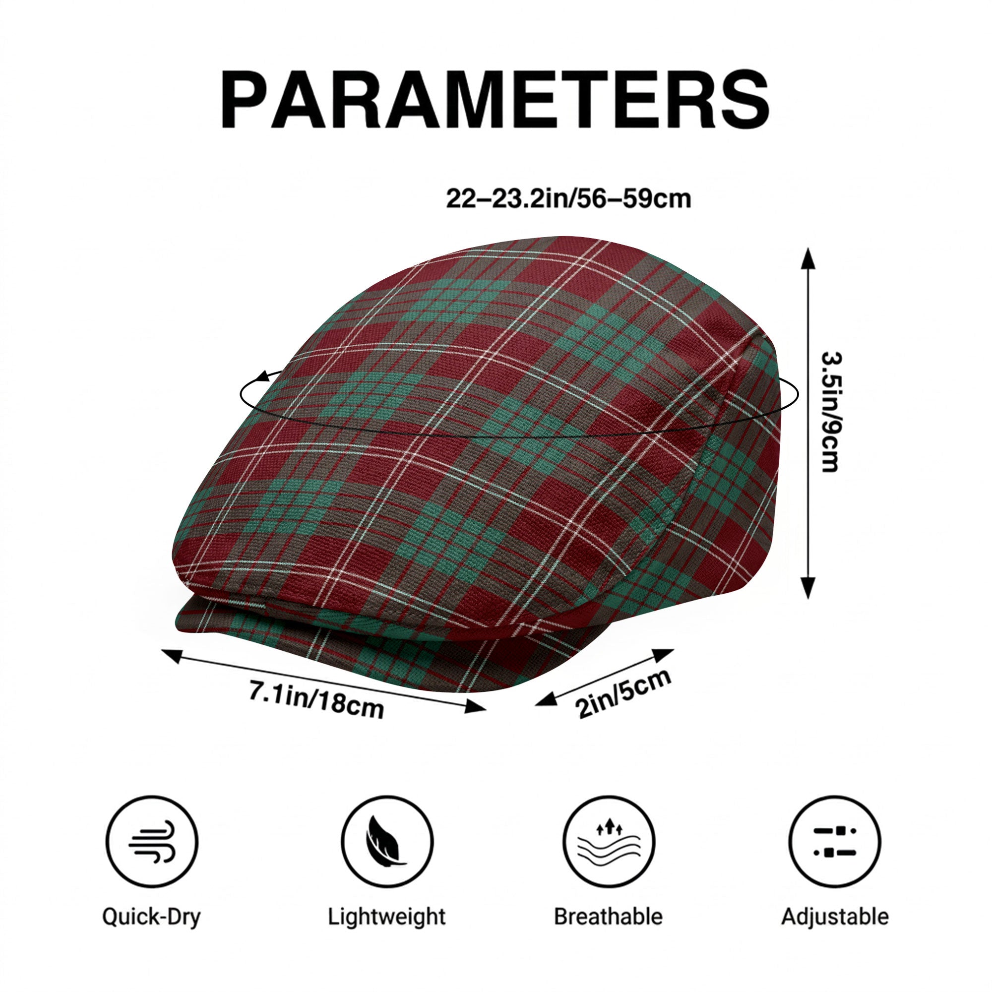 Crawford Modern Tartan Flat Caps