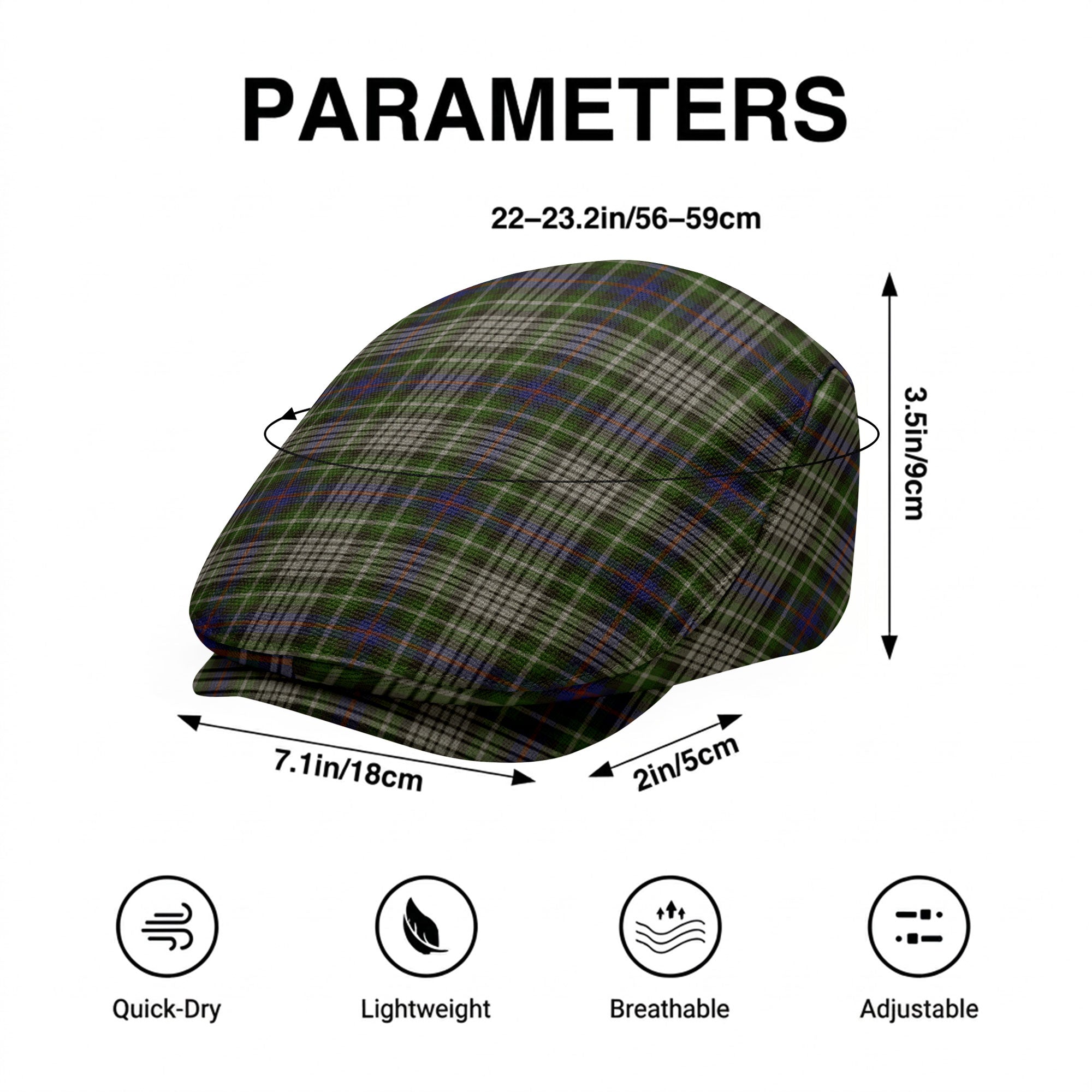 Davidson Tulloch Dress Tartan Flat Caps