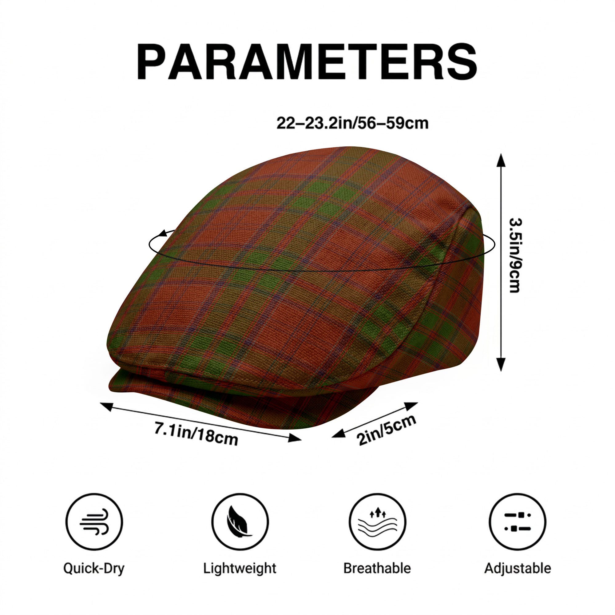 Drummond Clan Tartan Flat Caps