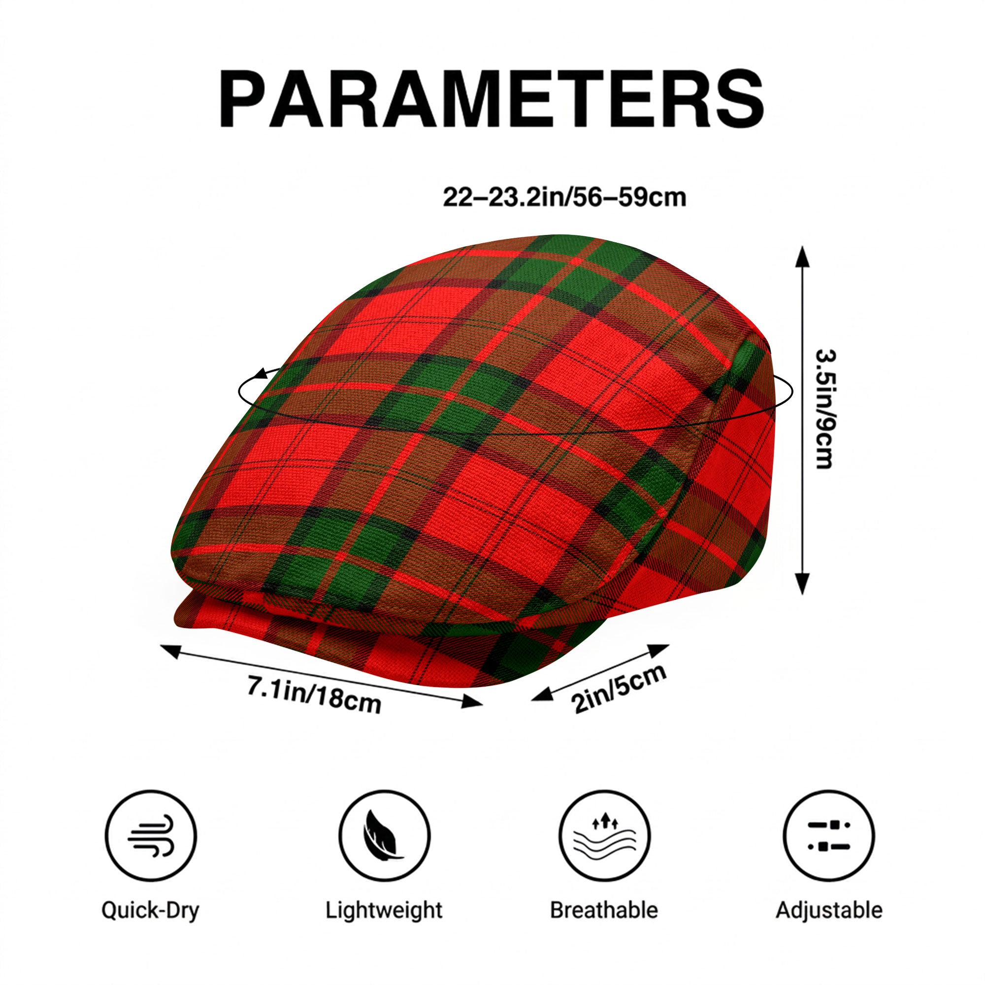 Dunbar Modern Tartan Flat Caps